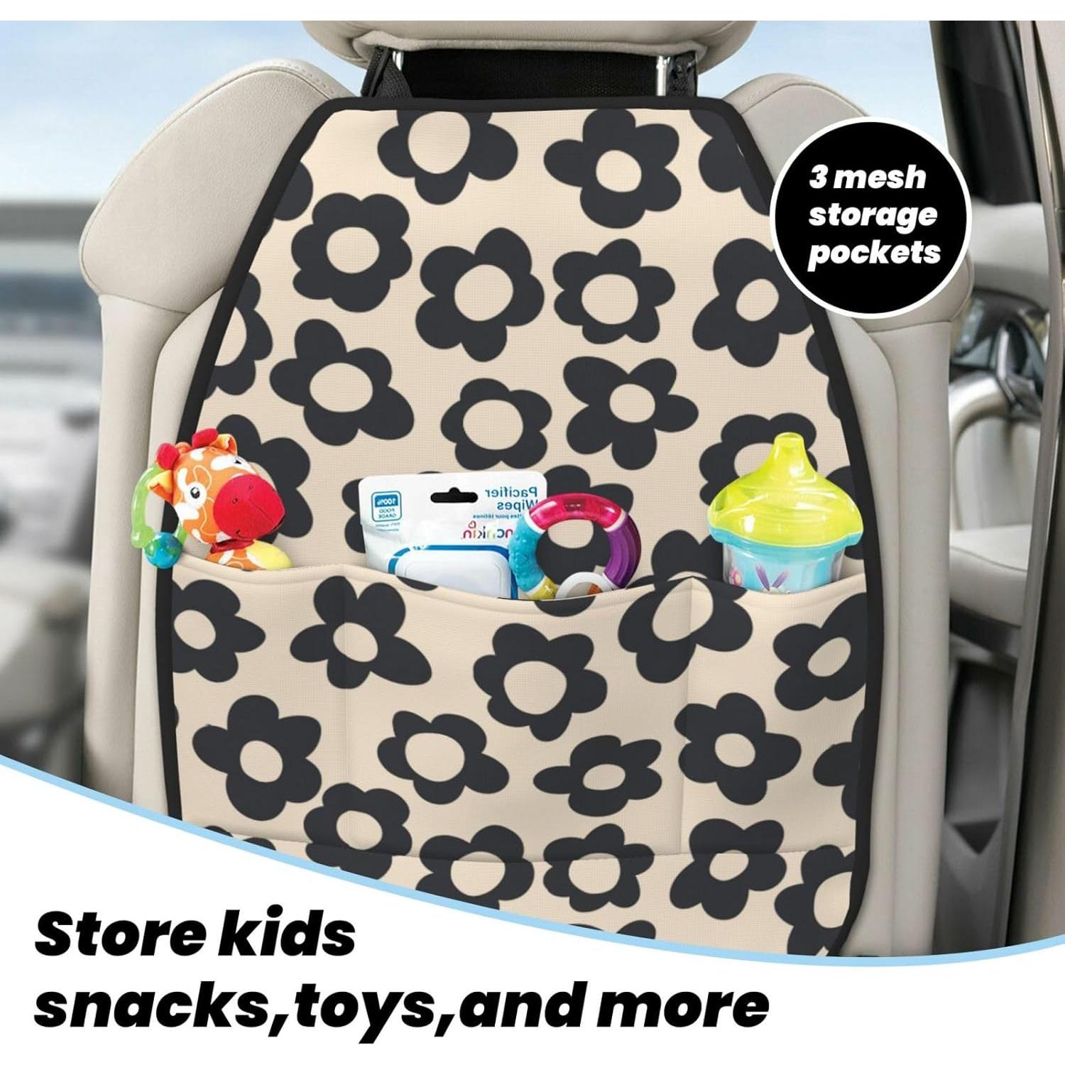 Protector de Asiento Trasero YANGDADA 2 Pack Flores Vintage