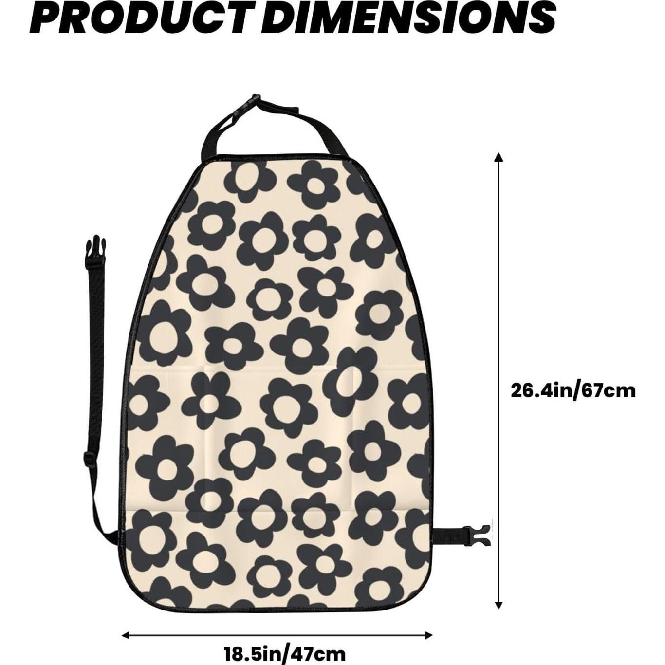 Protector de Asiento Trasero YANGDADA 2 Pack Flores Vintage
