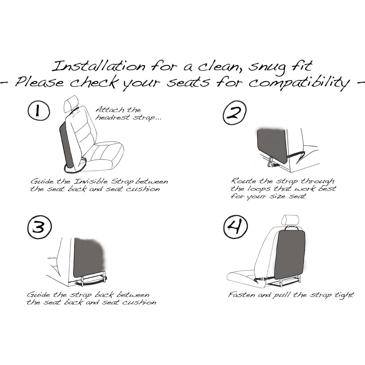 Protector de Asiento de Lujo TIKE SMART con Bolsillo Malla - Gris