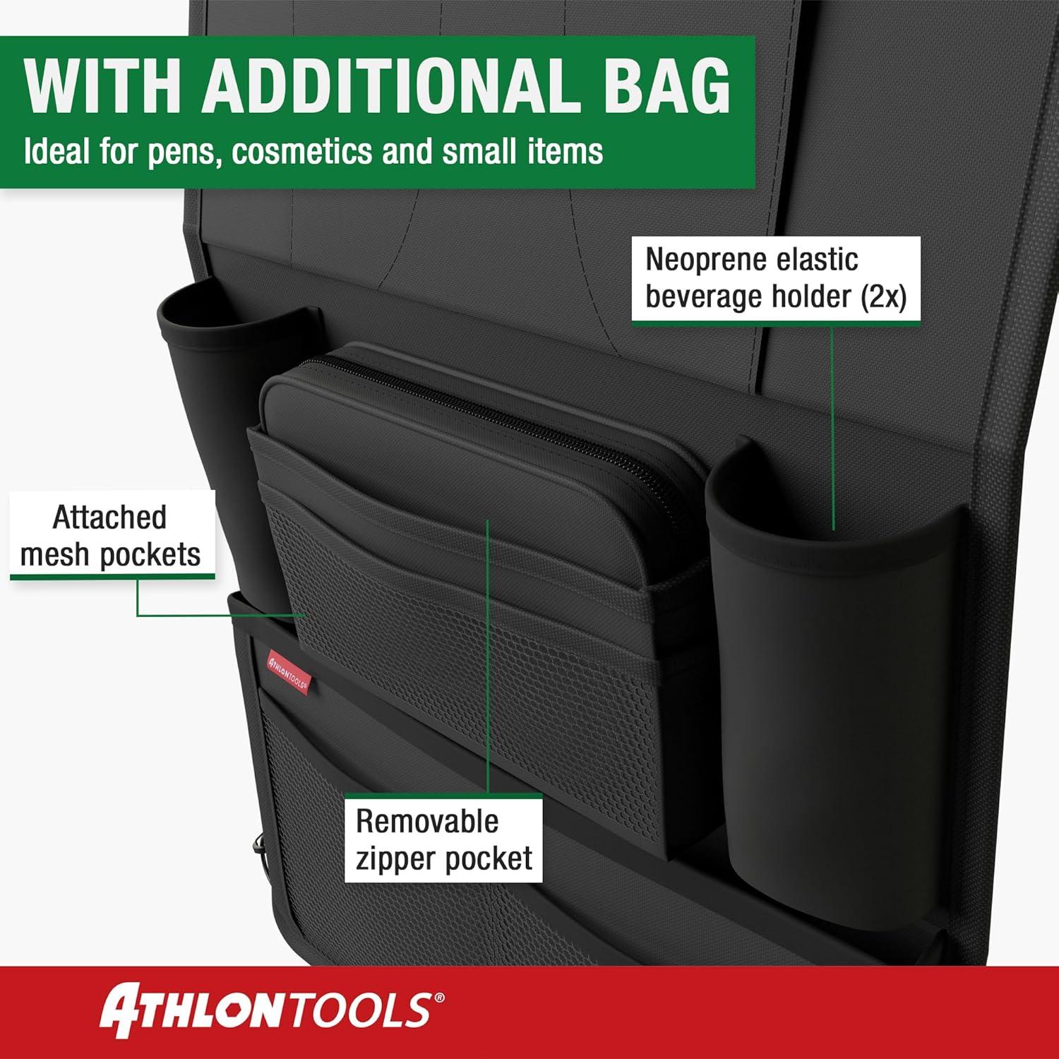 Organizador de Asiento de Coche ATHLON TOOLS con Soporte para Tablet