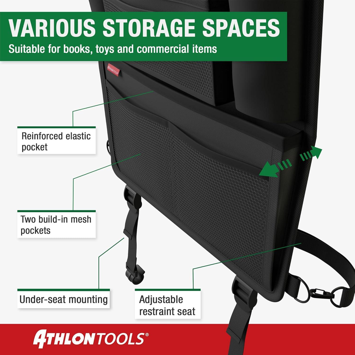 Organizador de Asiento de Coche ATHLON TOOLS con Soporte para Tablet