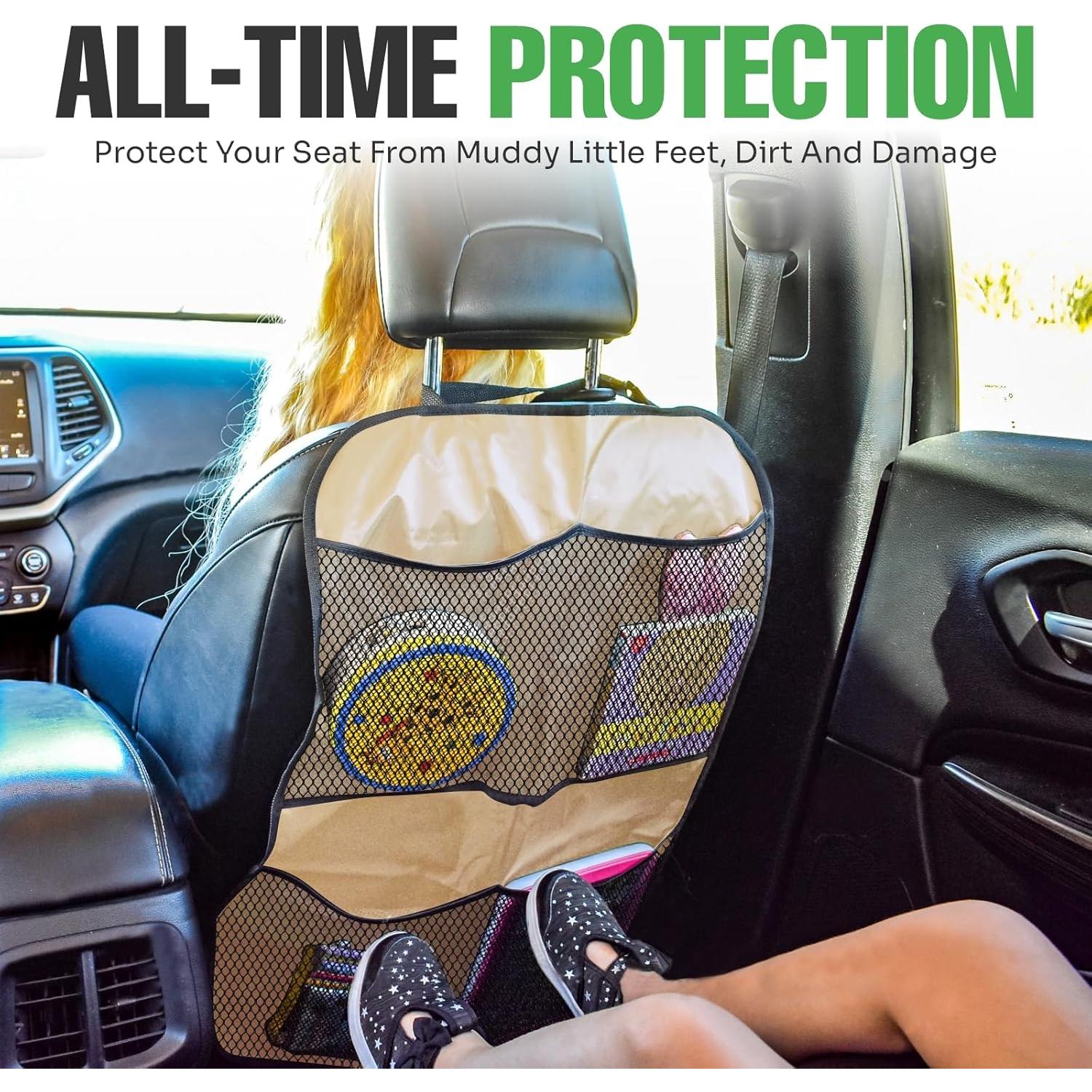 Cubierta de Asiento Trasero Lebogner Kick Mats Beige con 4 Bolsillos