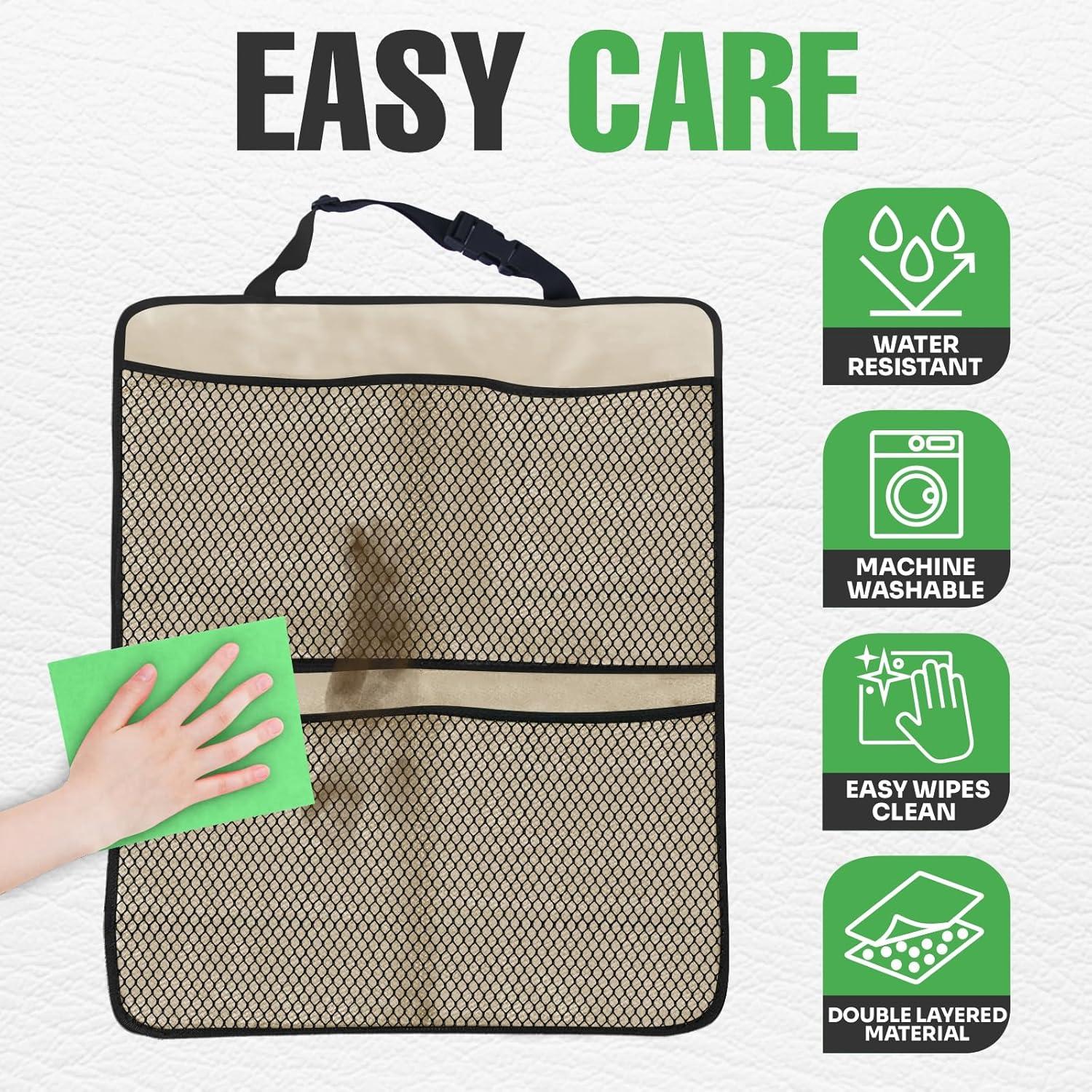 Cubierta de Asiento Trasero Lebogner Kick Mats Beige con 4 Bolsillos