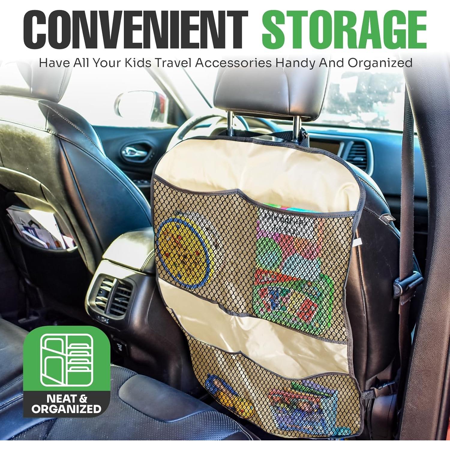 Cubierta de Asiento Trasero Lebogner Kick Mats Beige con 4 Bolsillos