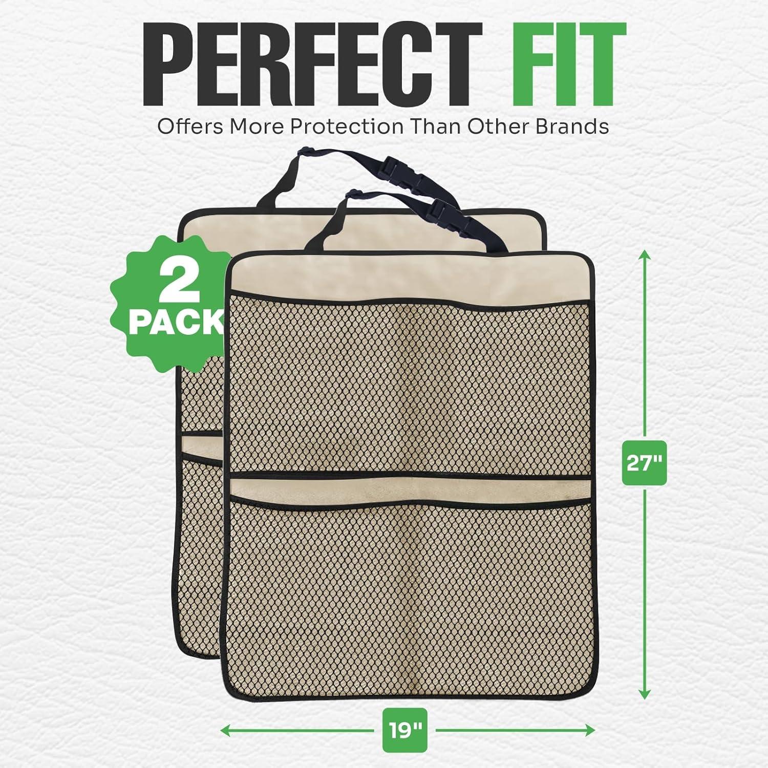 Cubierta de Asiento Trasero Lebogner Kick Mats Beige con 4 Bolsillos