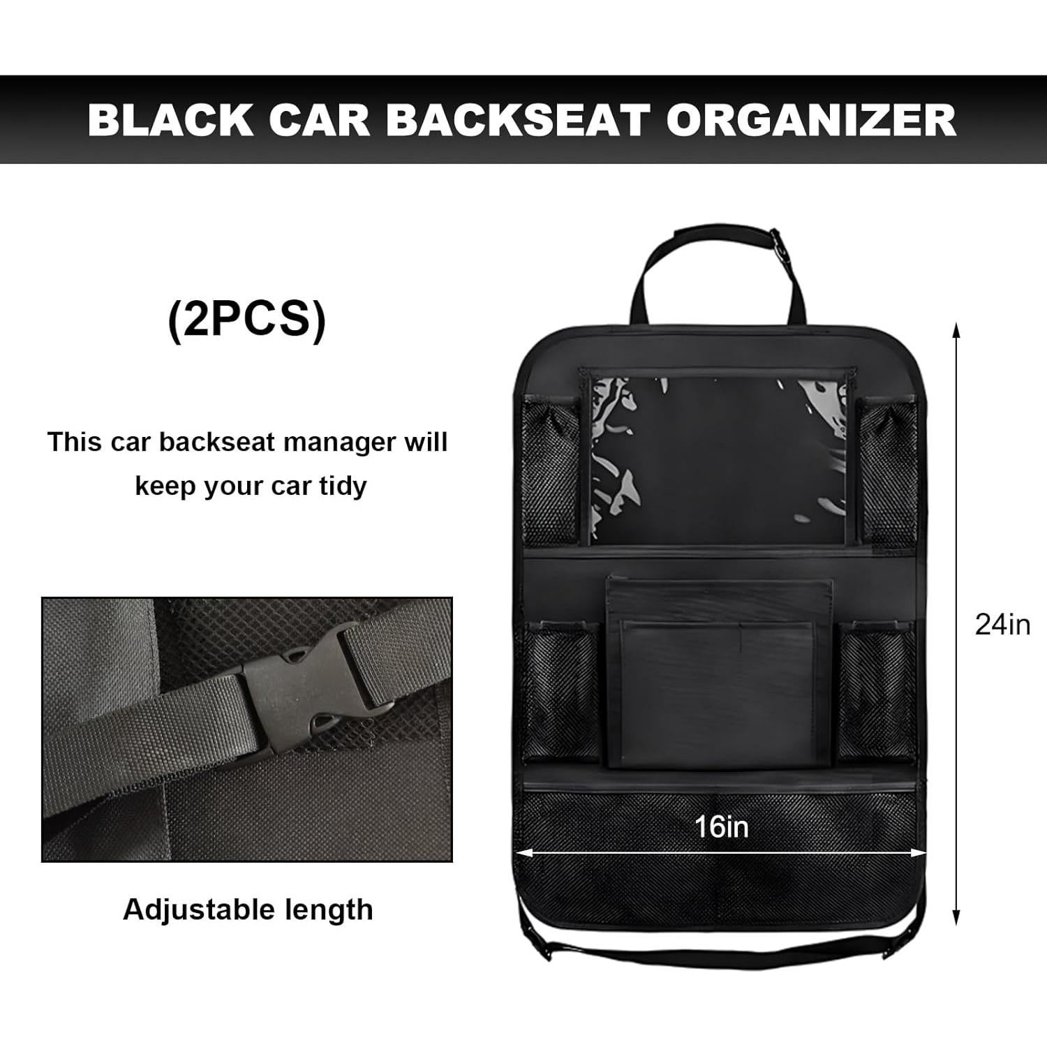 Organizador de Asiento Trasero de Coche NYTKL 2PCS Impermeable