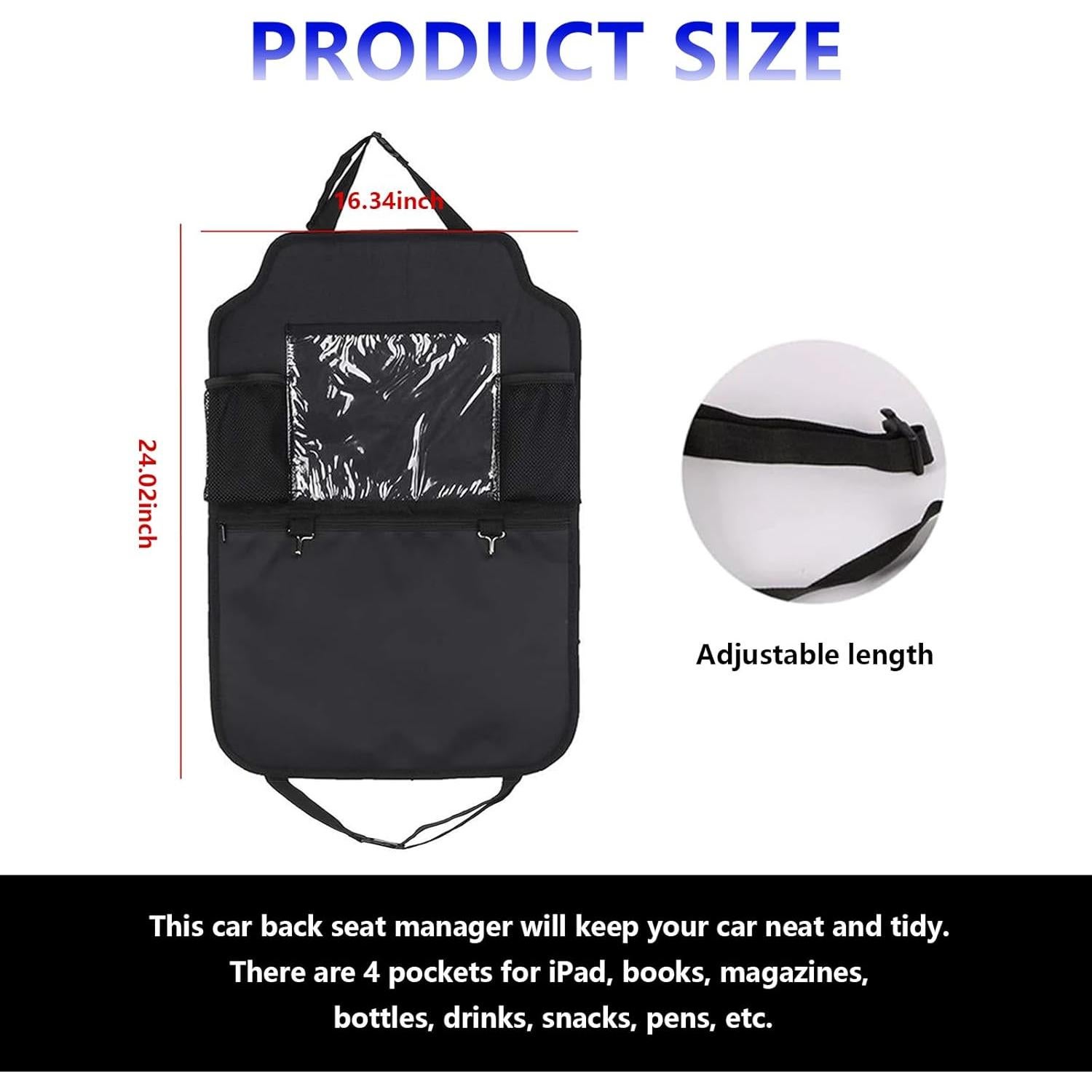 Organizador de Asiento Trasero Kewucn 2 Piezas Impermeable