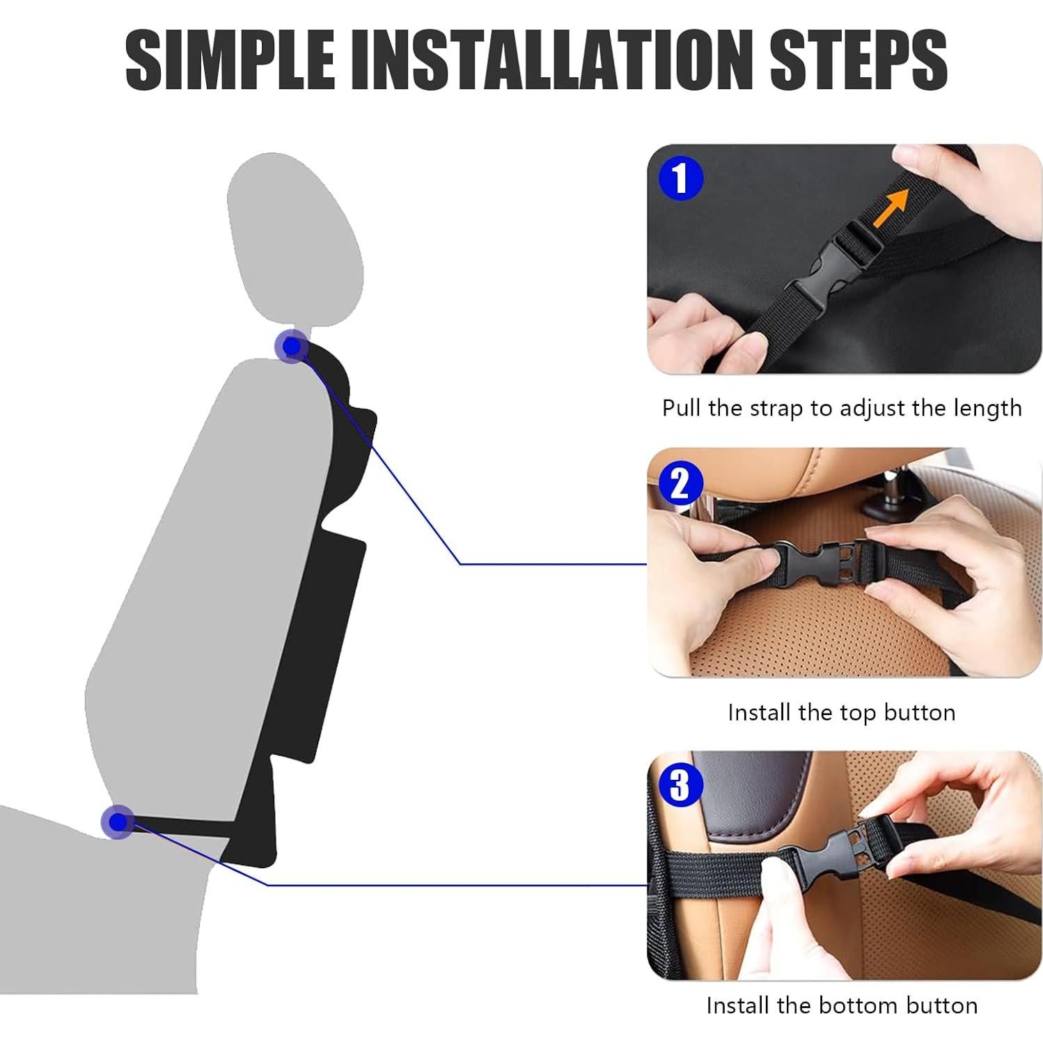 Organizador de Asiento Trasero Kewucn 2 Piezas Impermeable