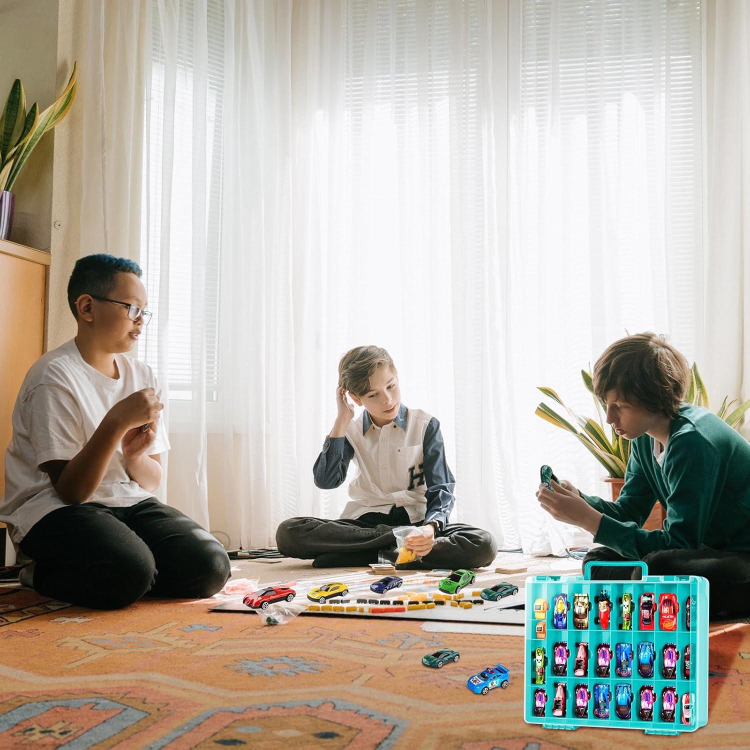 Organizador de juguetes FULLCASE 48 compartimentos azul