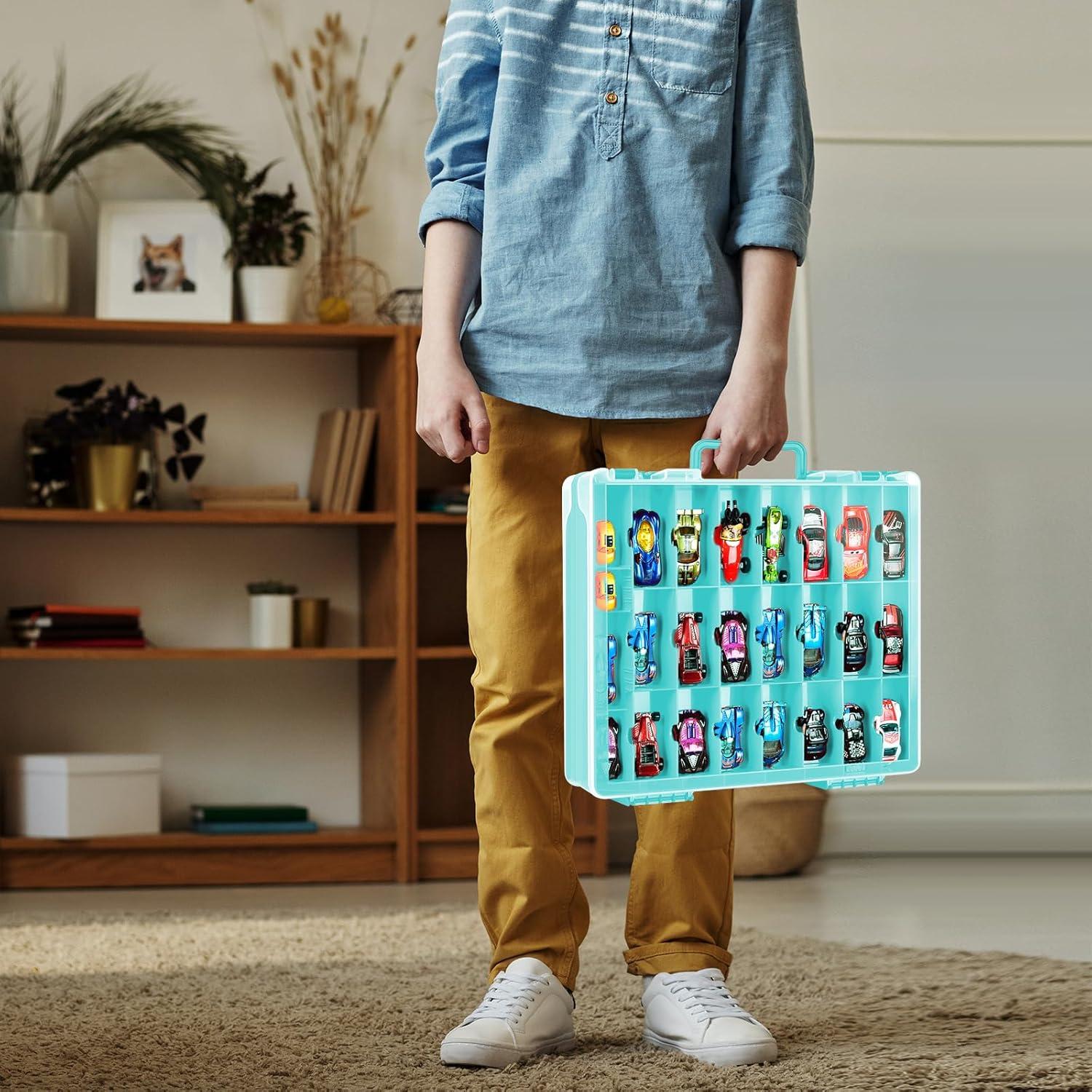 Organizador de juguetes FULLCASE 48 compartimentos azul