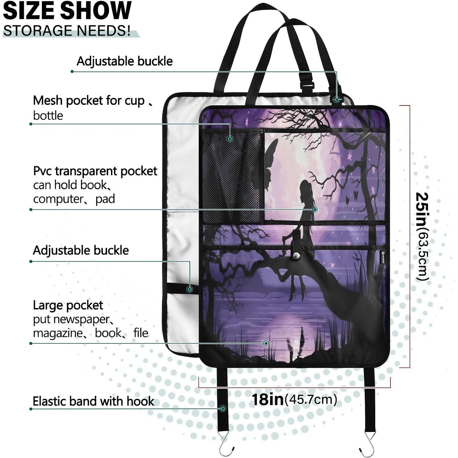 Organizador de Asiento Trasero KJIZMO - 2 Piezas, Poliester