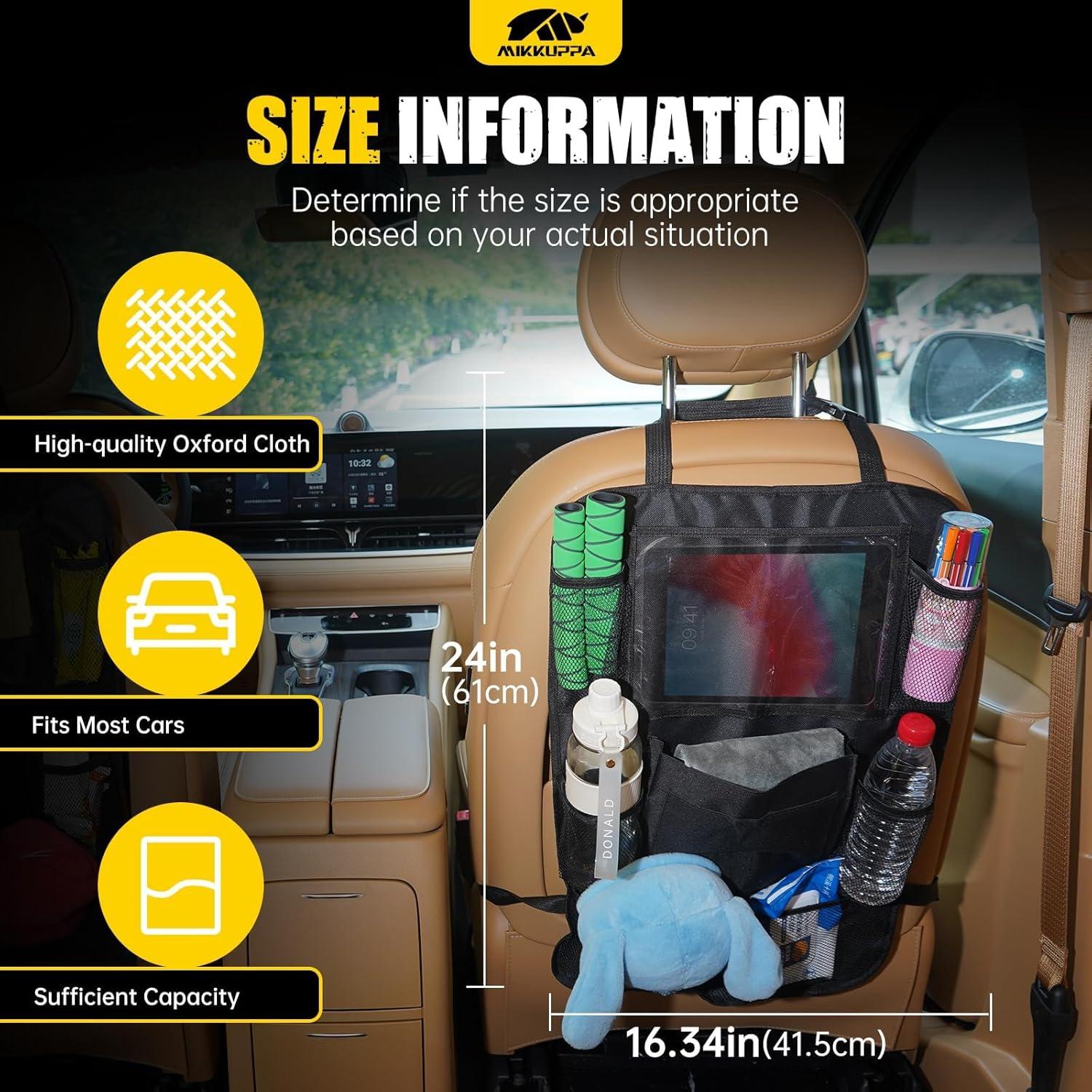 Organizador de Asiento Trasero MIKKUPPA con Soporte para Tableta