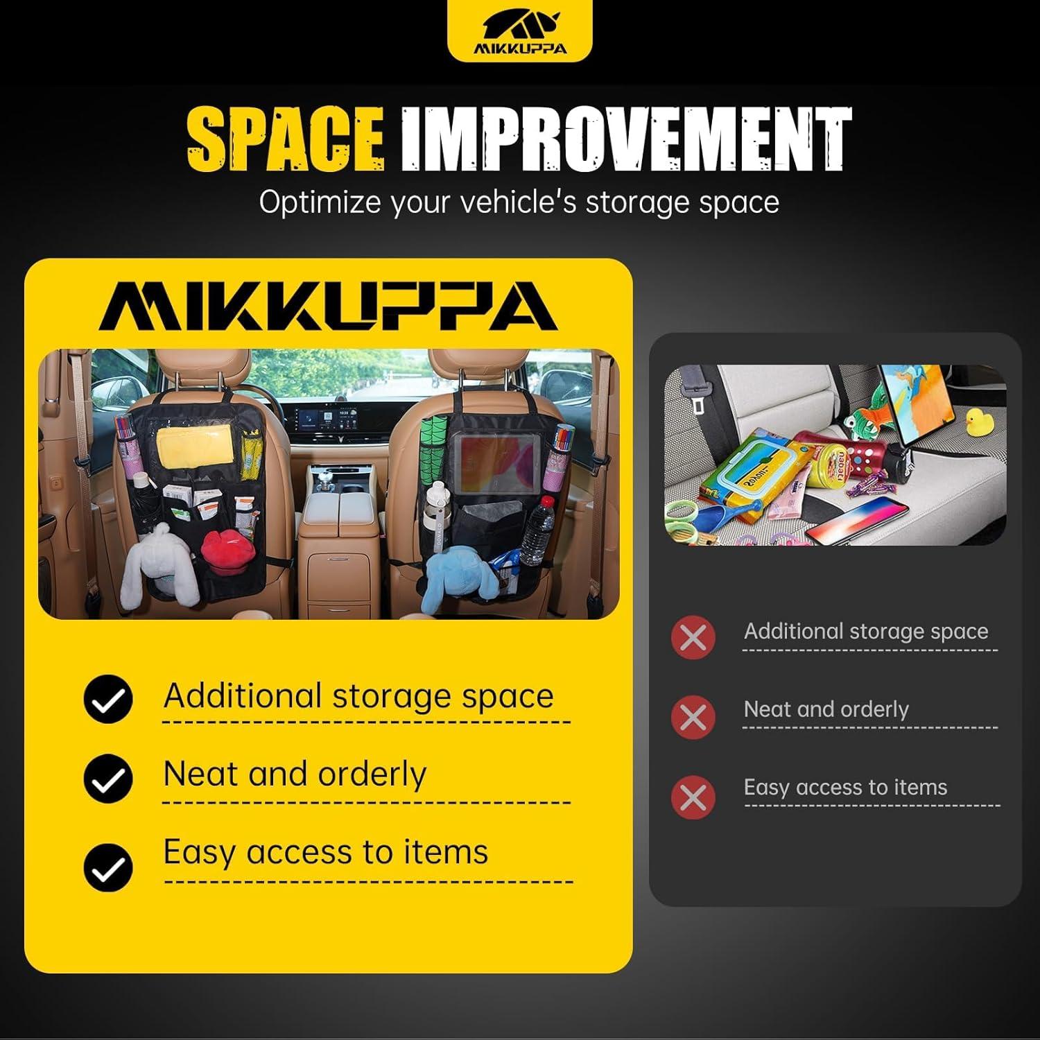 Organizador de Asiento Trasero MIKKUPPA con Soporte para Tableta