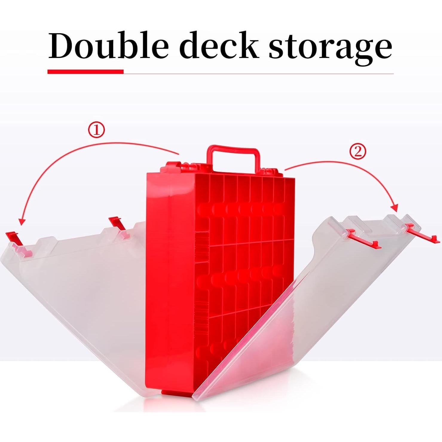 Organizador de Juguetes FULLCASE 48 Compartimentos Rojo