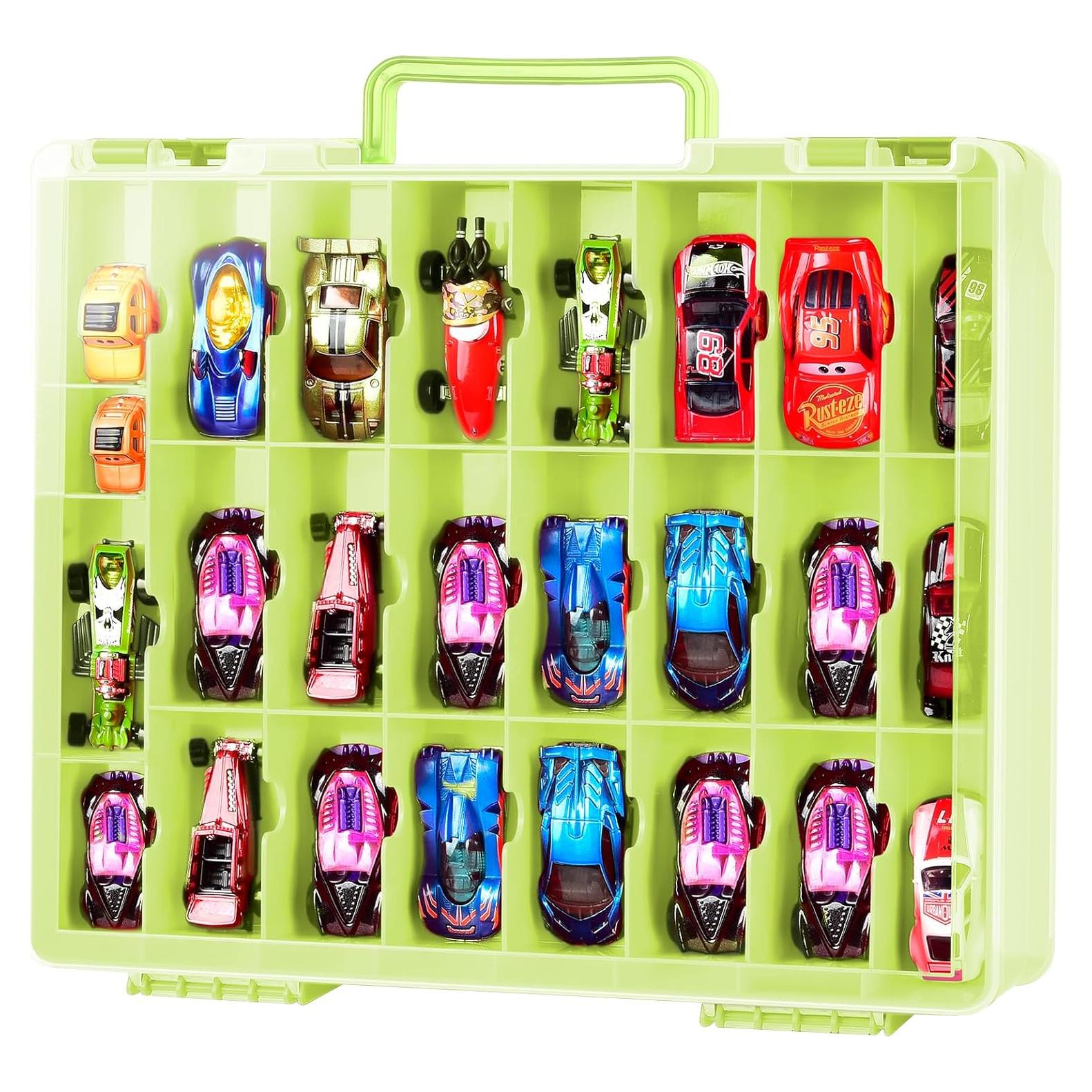 Organizador de Juguetes FULLCASE Verde 48 Compartimentos Hot Wheels