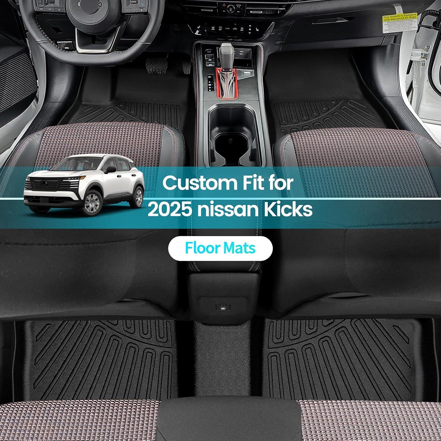 Alfombrillas de piso Rilsen para Kicks 2025 - Protector completo