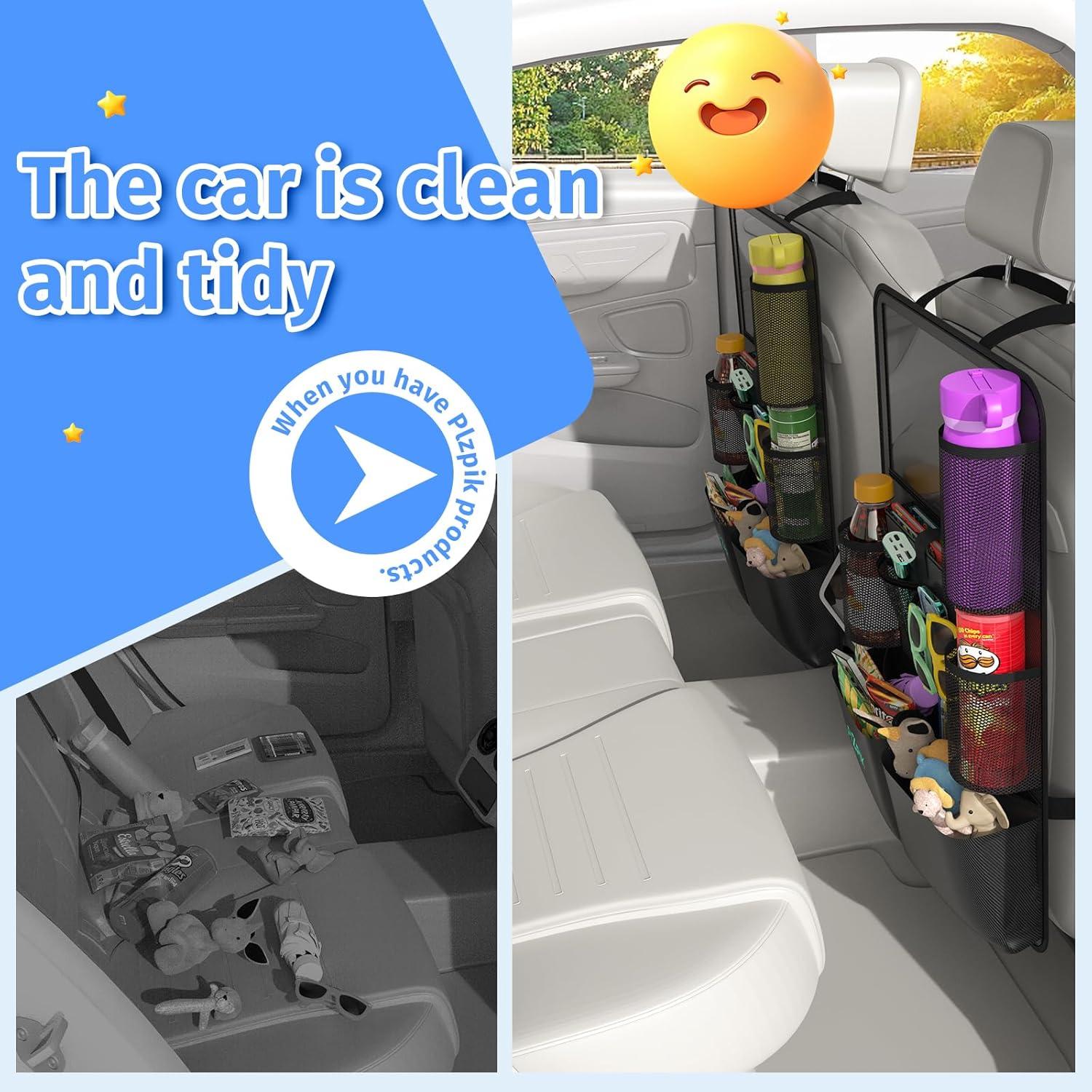 Organizador de Asiento Trasero Plzpik con 12 Bolsillos y Soporte para Tableta