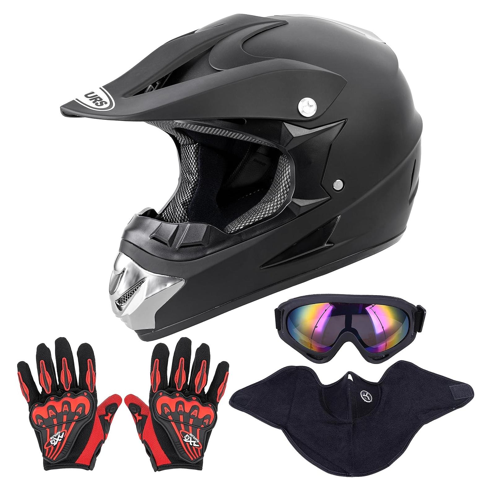 Casco de Motocross OUMURS D001TY02811ZB con Gafas y Guantes