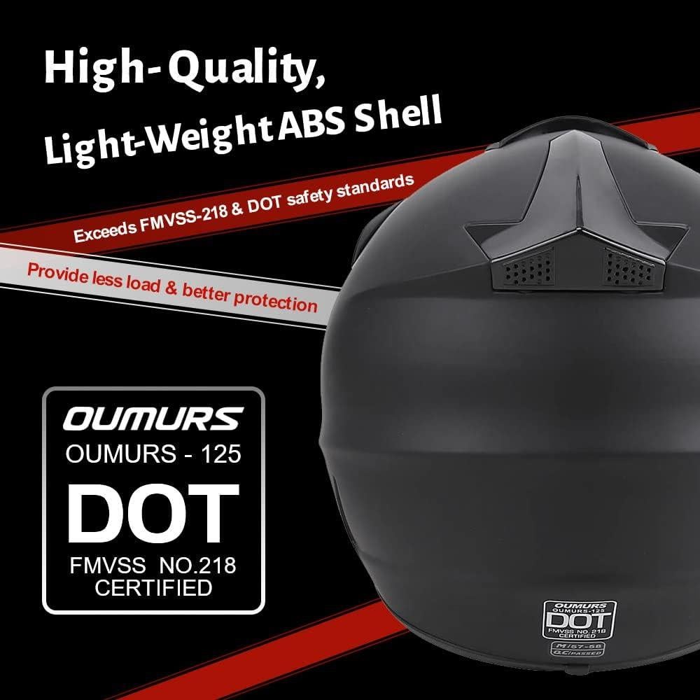 Casco de Motocross OUMURS D001TY02811ZB con Gafas y Guantes