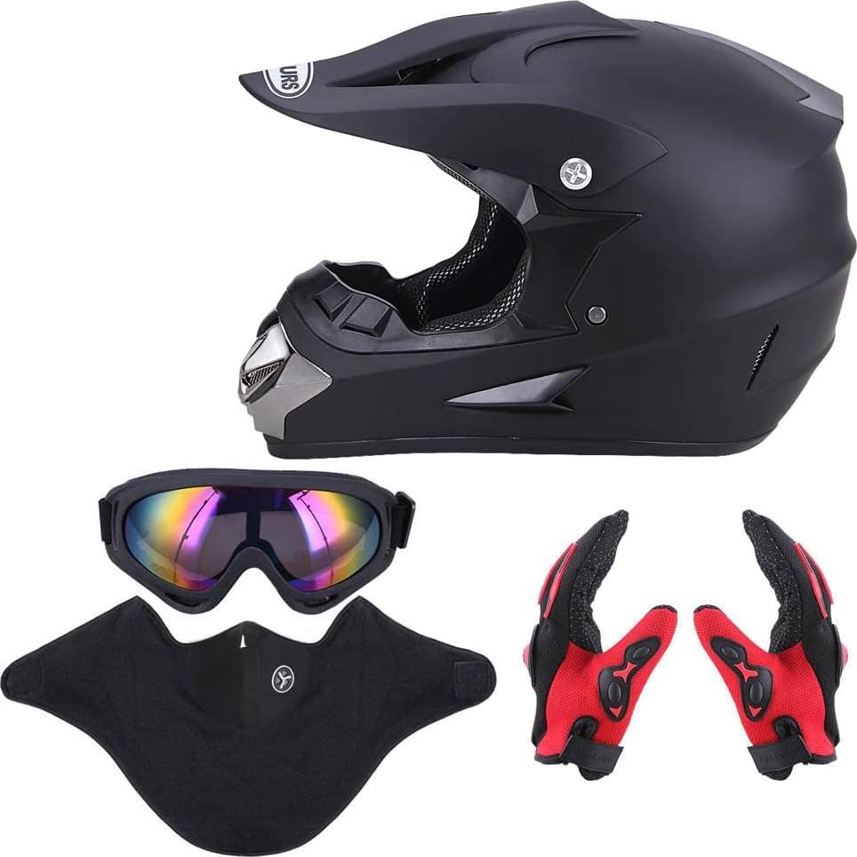 Casco de Motocross OUMURS D001TY02811ZB con Gafas y Guantes