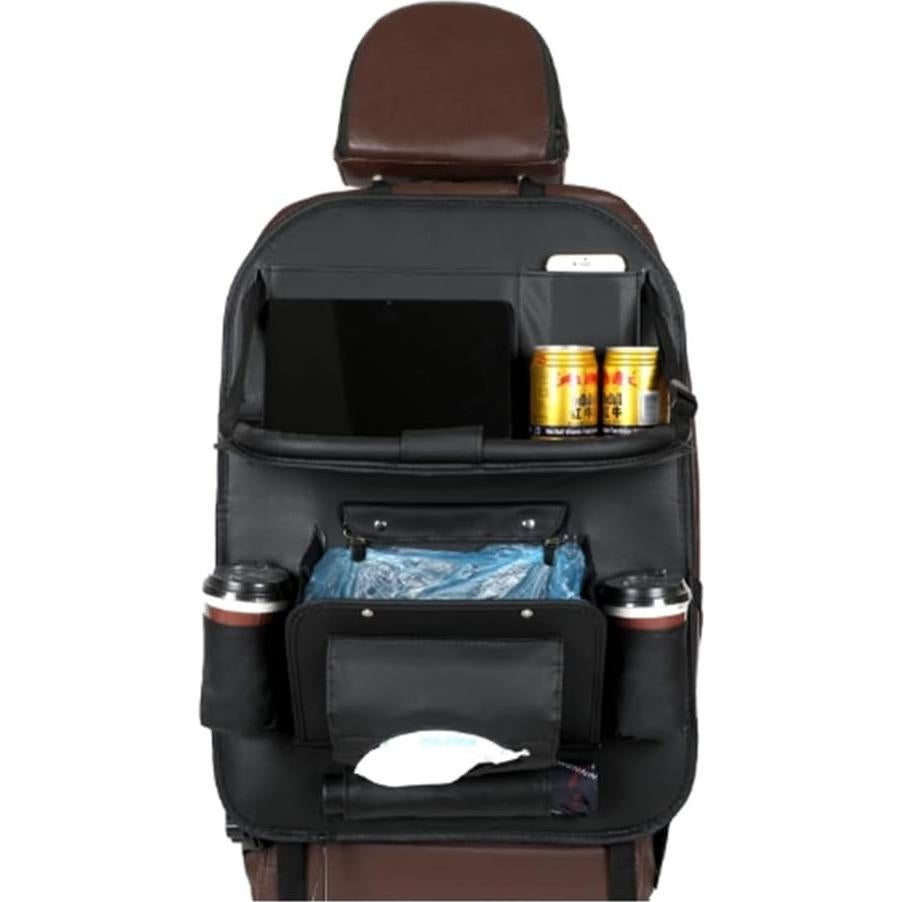 Organizador de Asiento Trasero HURESON con Basurero y Mesa Plegable