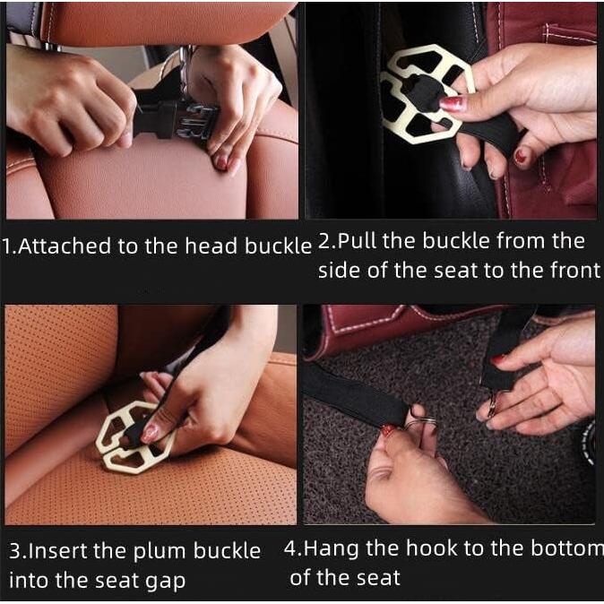 Organizador de Asiento Trasero HURESON con Basurero y Mesa Plegable