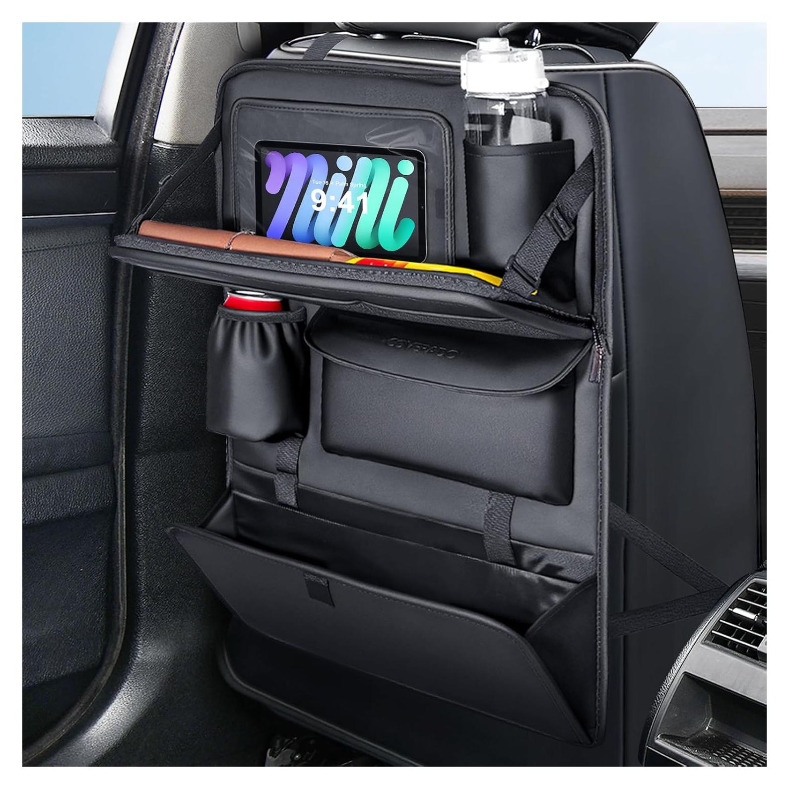 Organizador de Asiento Trasero Coverado de Cuero Nappa - 1 Paquete