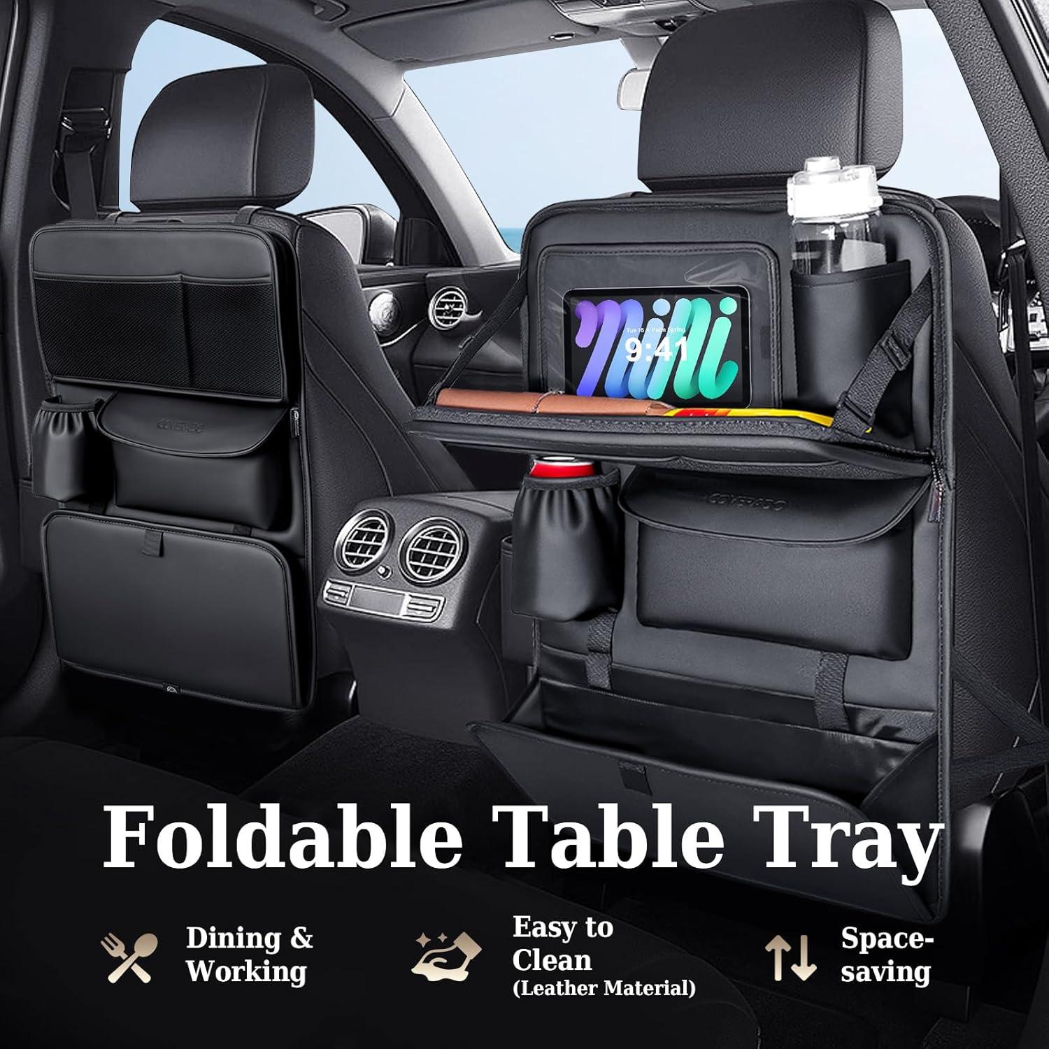 Organizador de Asiento Trasero Coverado de Cuero Nappa - 1 Paquete