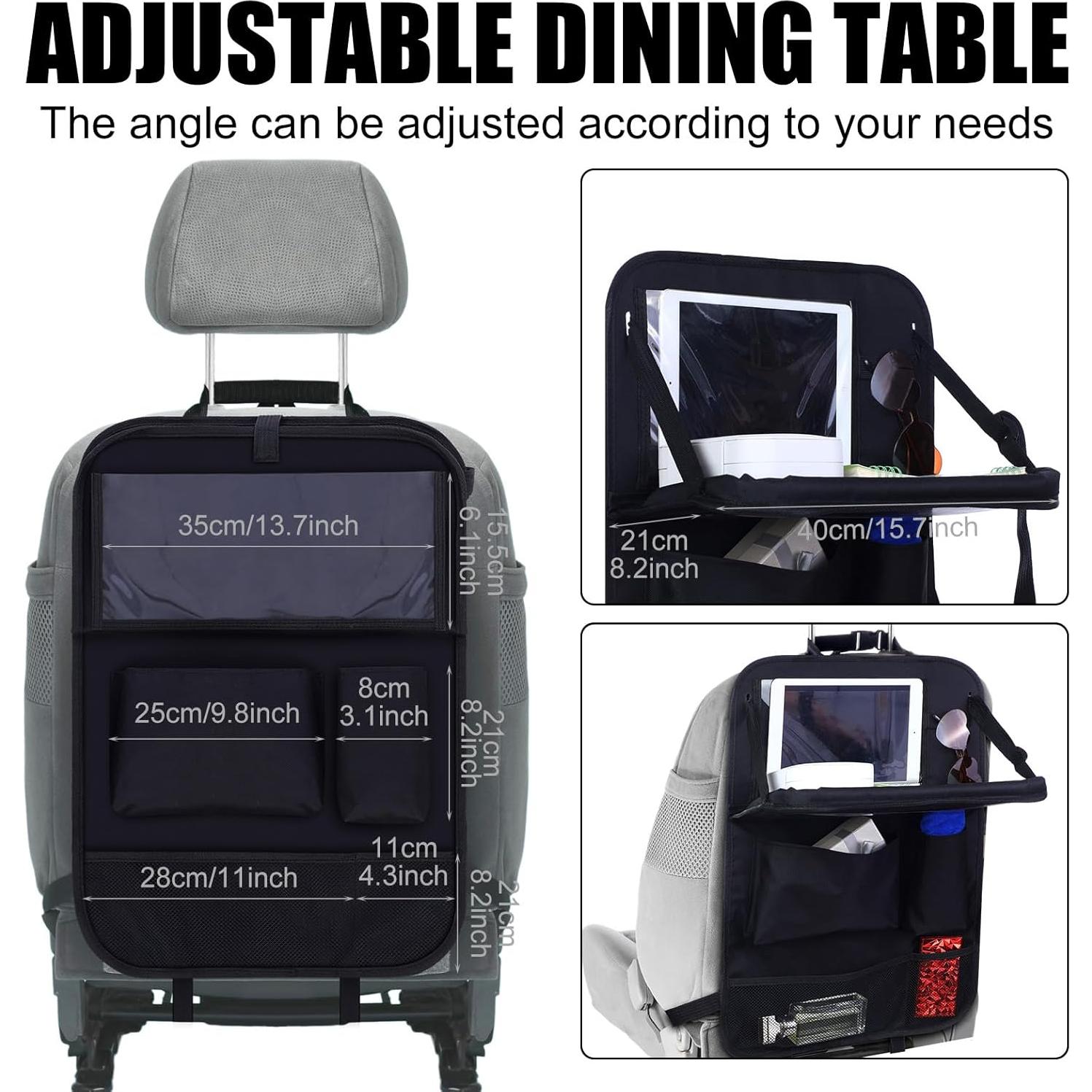 Organizador de Asiento Trasero Datanly con Bandeja y 6 Bolsillos