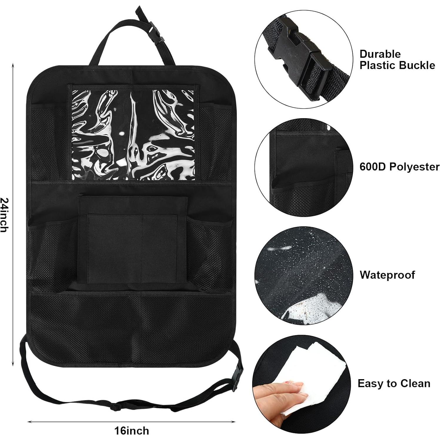 Organizador de Asiento Trasero Datanly con Bandeja y 6 Bolsillos