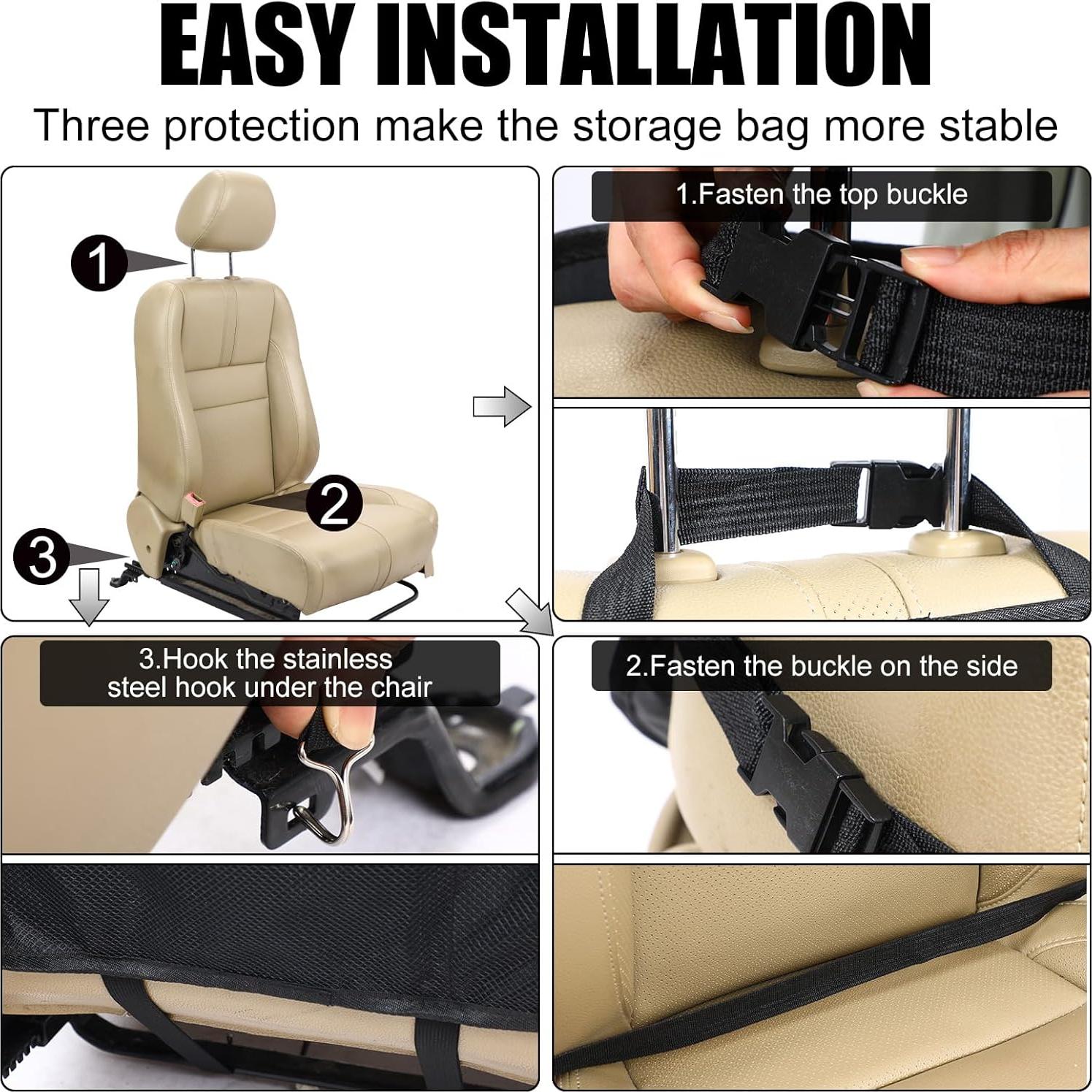 Organizador de Asiento Trasero Datanly con Bandeja y 6 Bolsillos