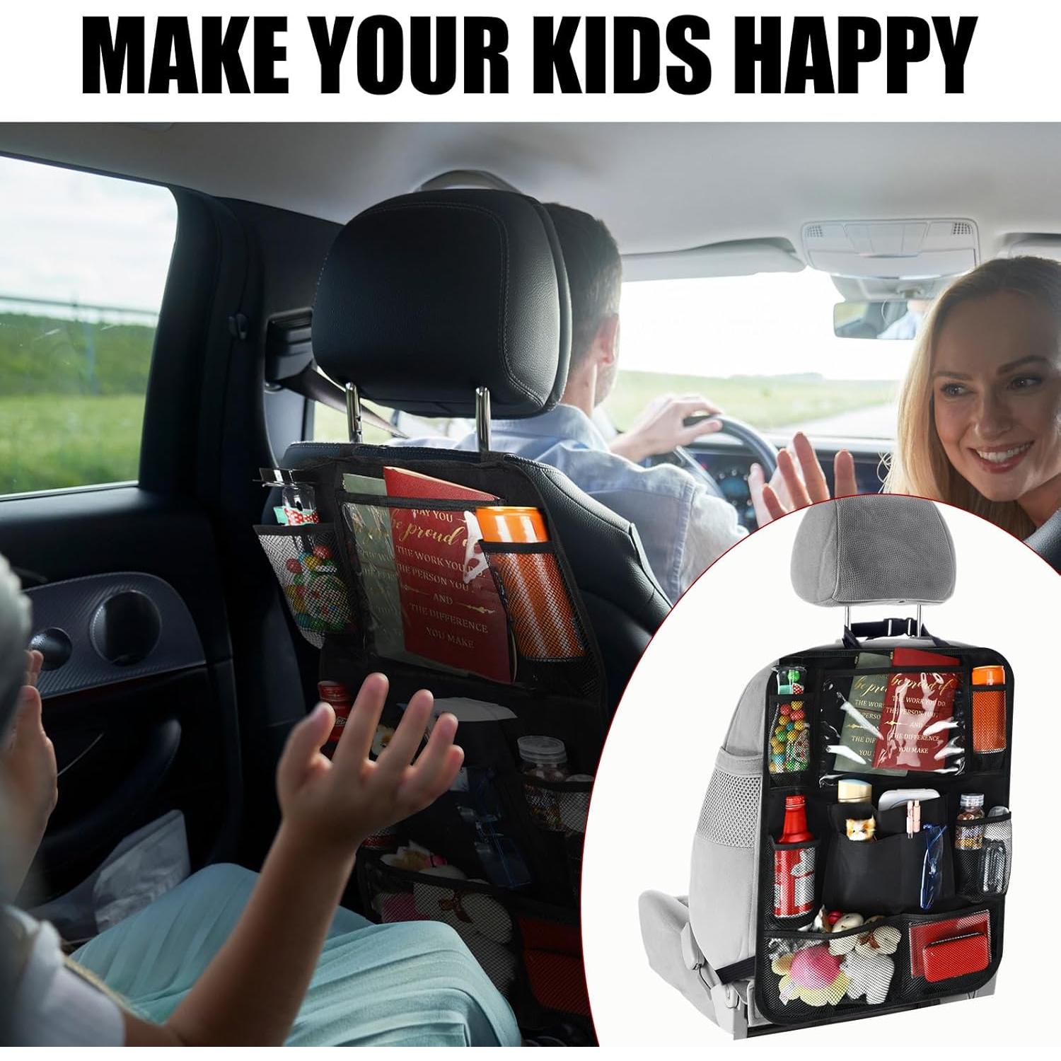 Organizador de Asiento Trasero Datanly con Bandeja y 6 Bolsillos