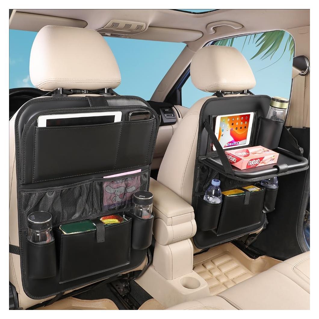 Organizador de Asiento de Coche MONKONAR de Cuero PU - 9 Bolsillos