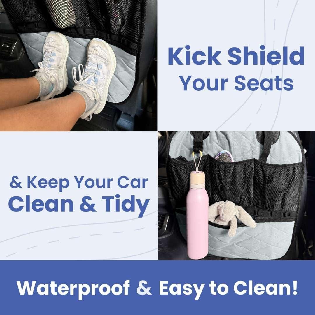 Organizador de respaldo para asiento de coche 4Knines - Negro - Impermeable y resistente