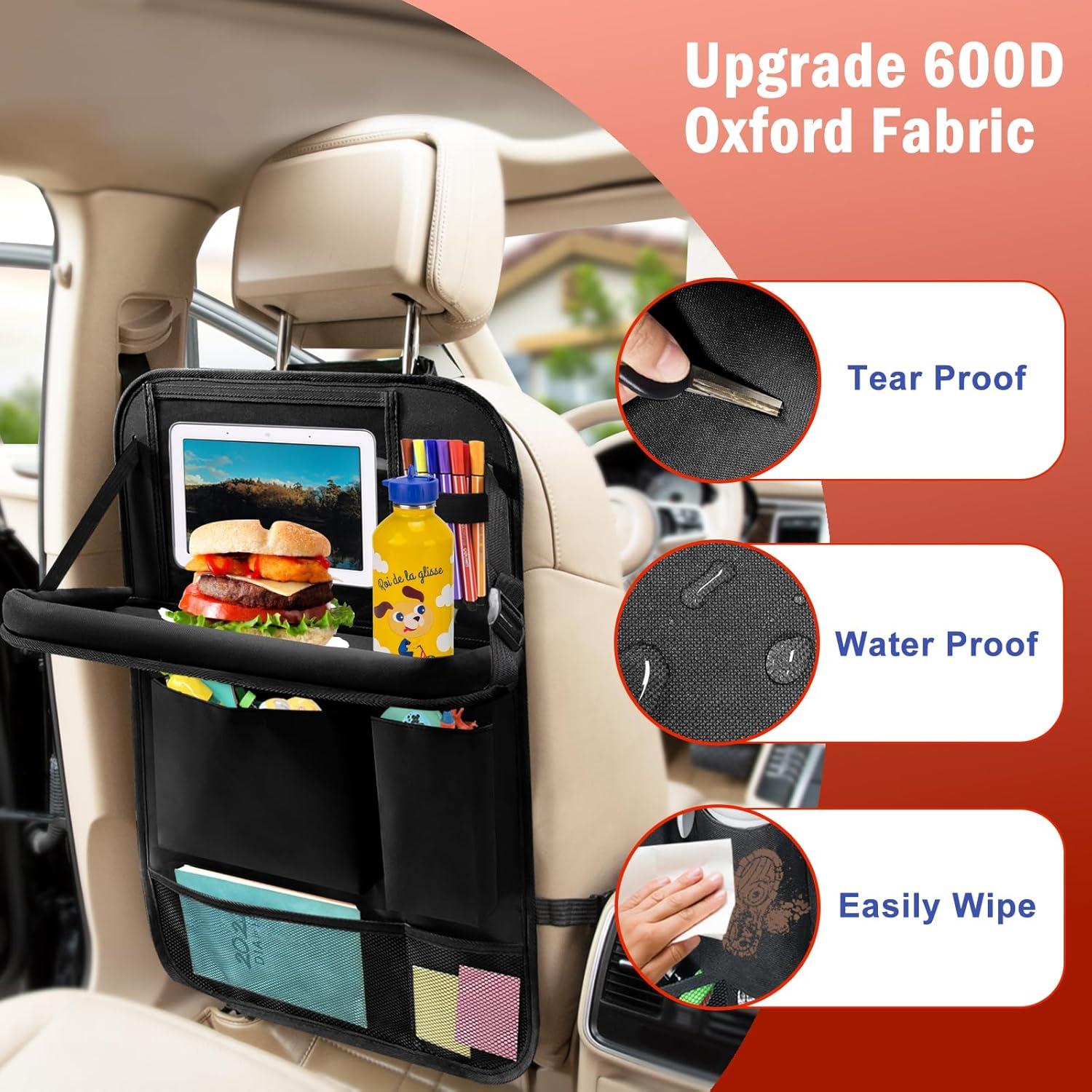 Organizador de Asiento Trasero Zecirl con Bandeja Plegable 6 Bolsillos