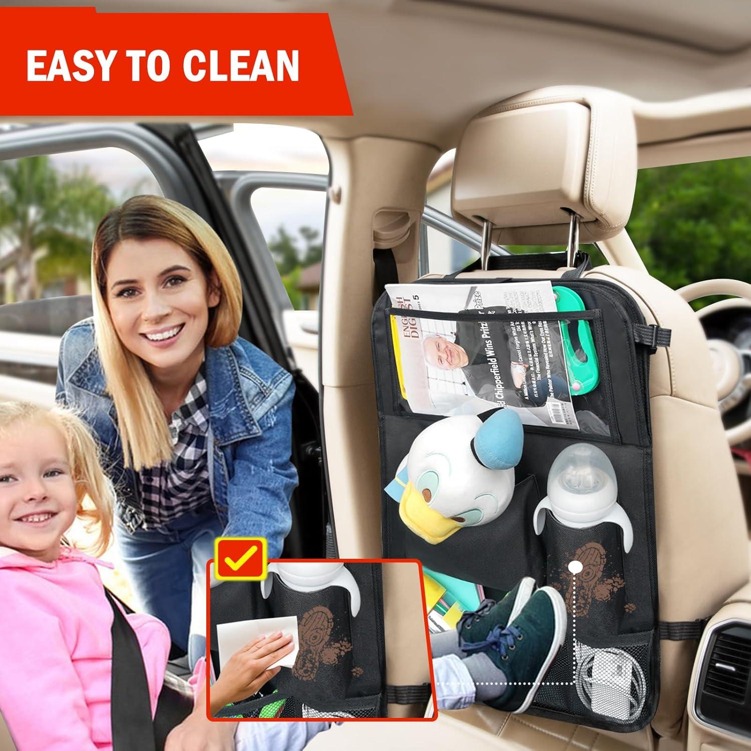 Organizador de Asiento Trasero Zecirl con Bandeja Plegable 6 Bolsillos