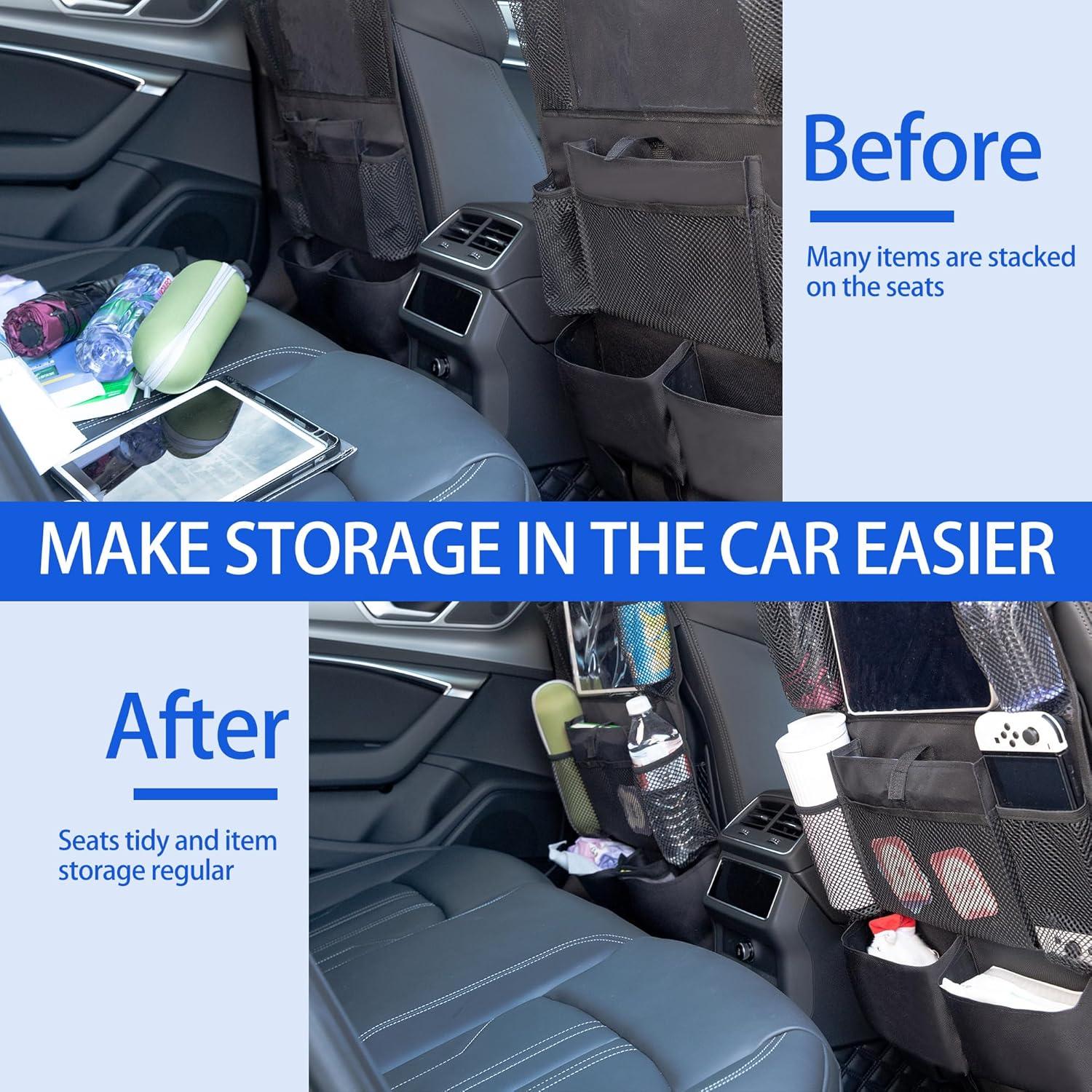 Organizador de Auto Trahefa para Asientos Traseros - 2 Pack con 9 Bolsillos
