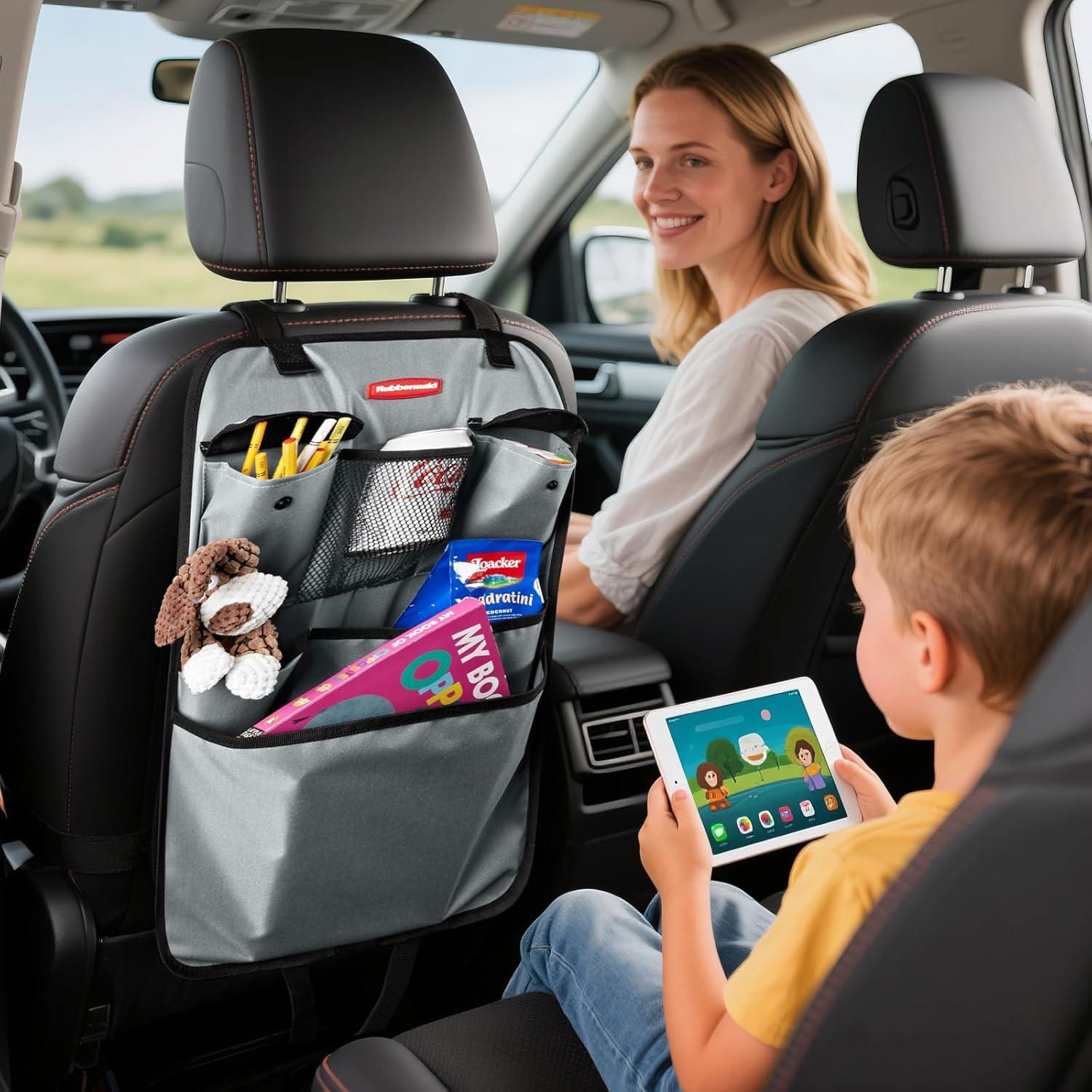 Organizador de Asiento Trasero Rubbermaid Gris - 6 Bolsillos