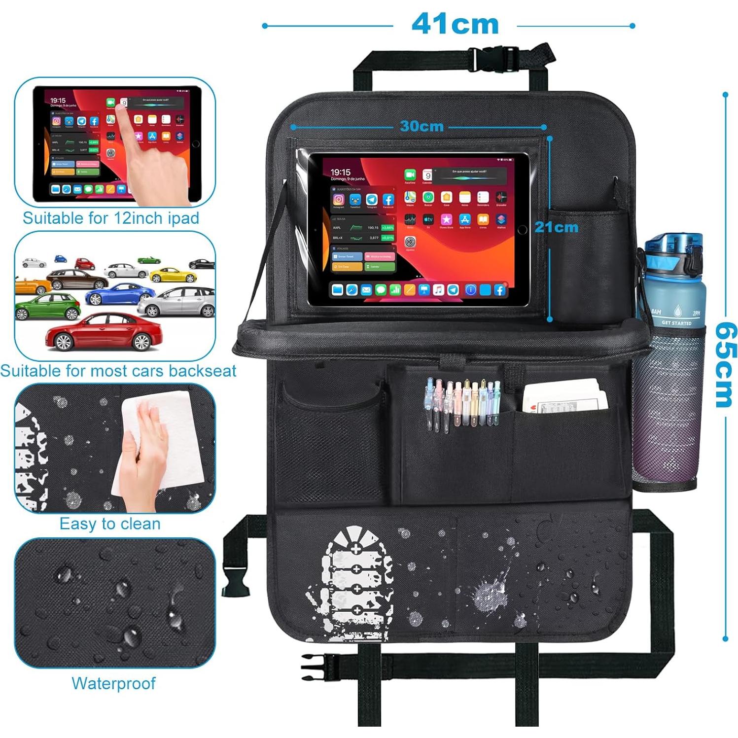 Organizador de Asiento Trasero LUUGUYI con Mesa Plegable 11 Bolsillos