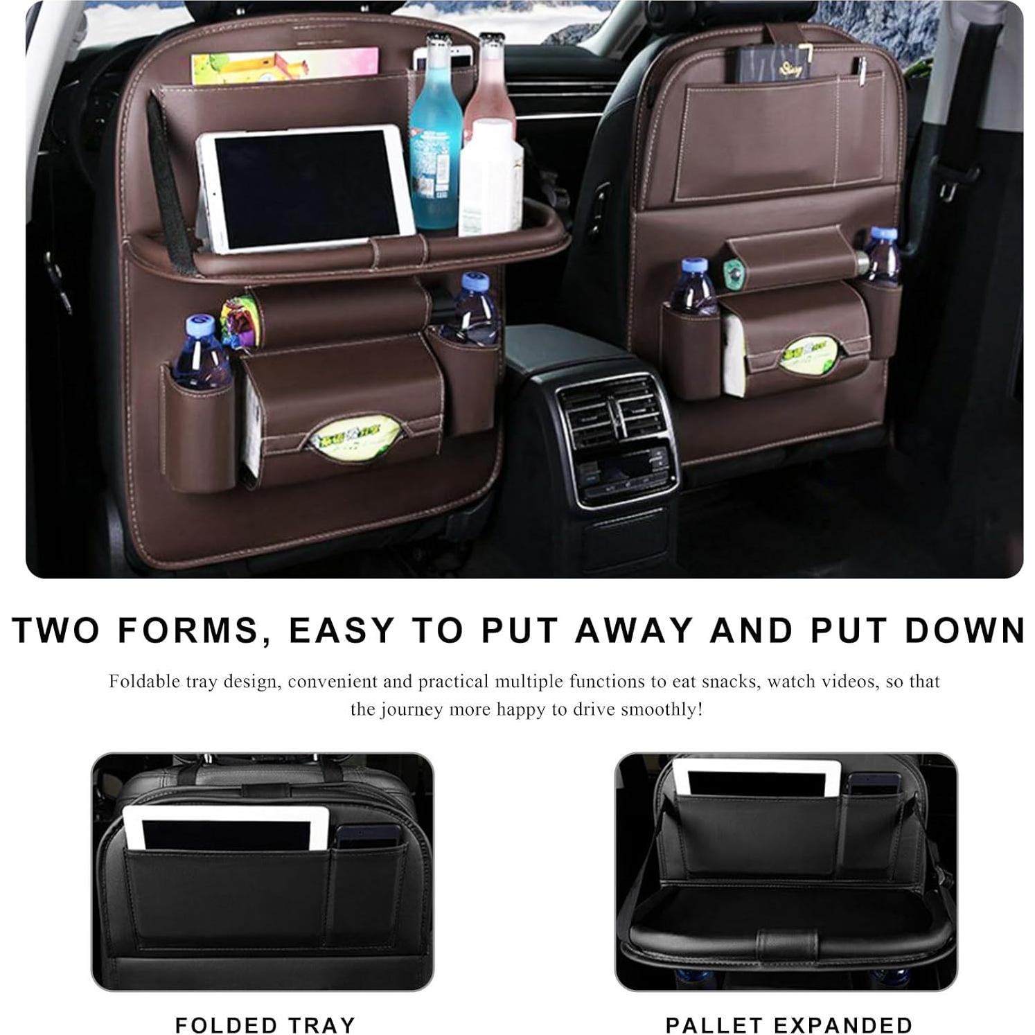 Organizador de Asiento Trasero de Coche FSTURIOS 2PCS Plegable