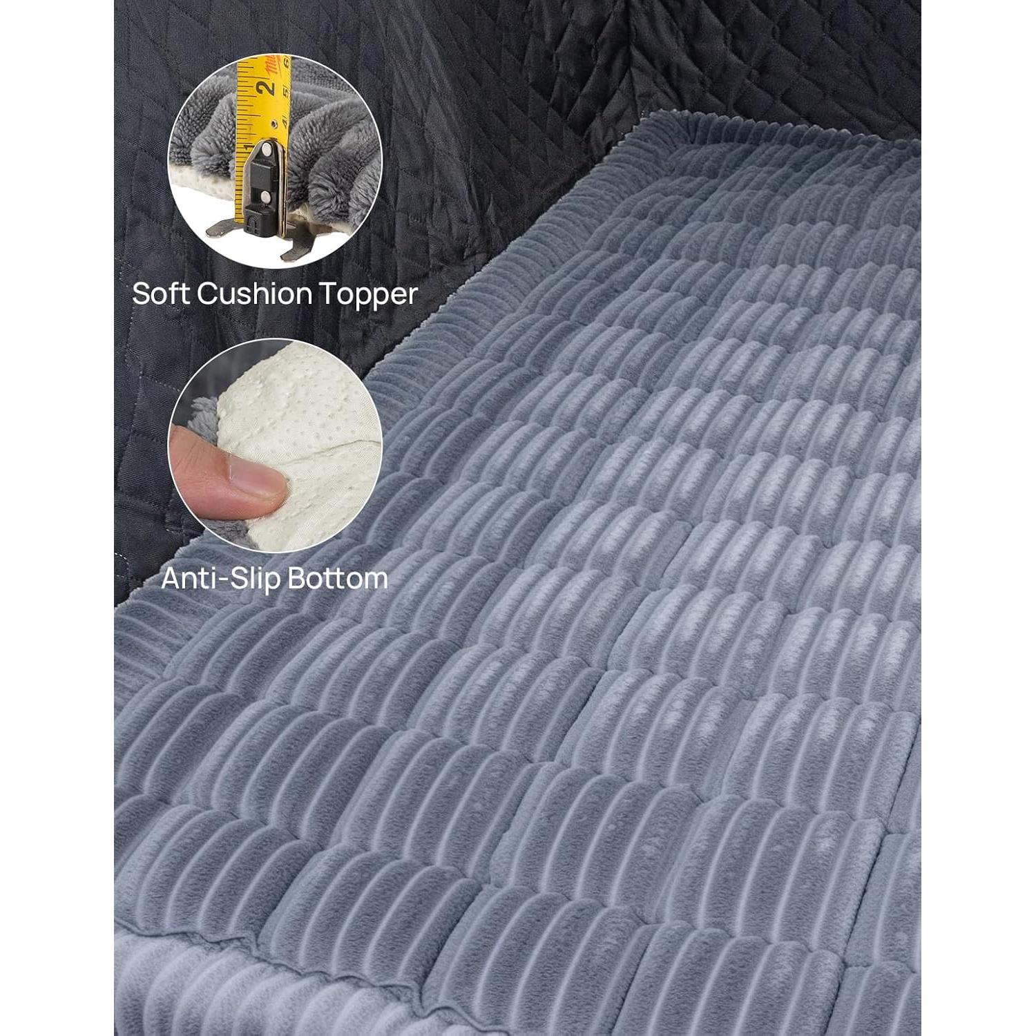 Cama para Perros JOYTUTUS Antideslizante 129x61 cm Gris