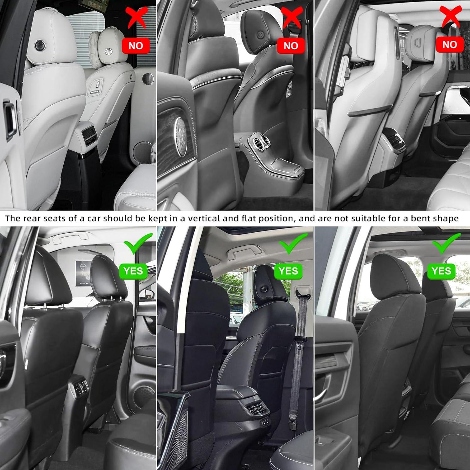 Protector de Asiento Trasero TAIKOO Negro 2 Pcs Universal