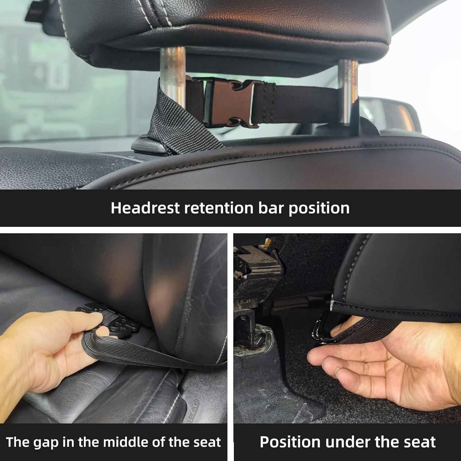 Protector de Asiento Trasero TAIKOO Negro 2 Pcs Universal