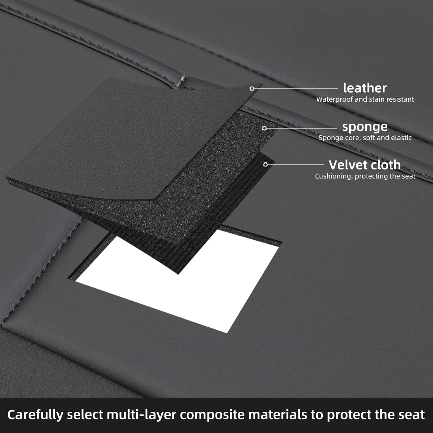 Protector de Asiento Trasero TAIKOO Negro 2 Pcs Universal