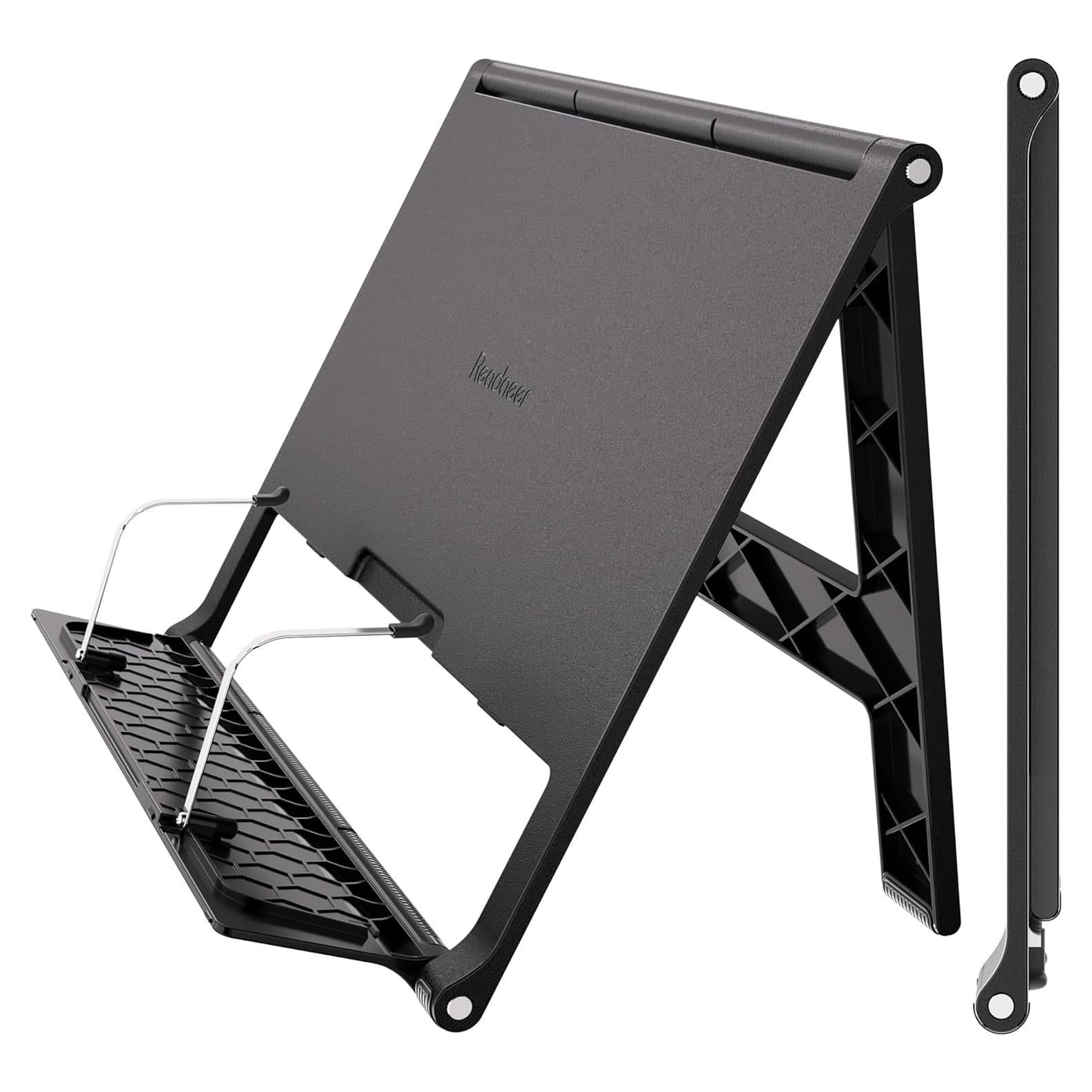 Soporte de Libro Ajustable Readaeer Negro para Libros Gruesos
