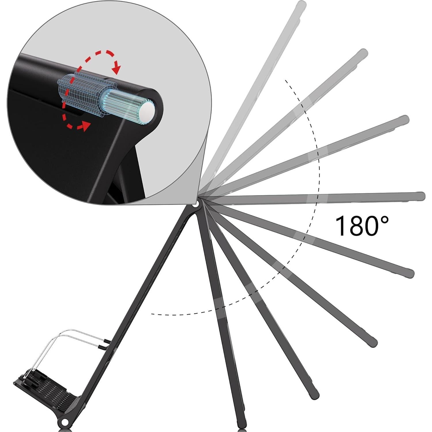 Soporte de Libro Ajustable Readaeer Negro para Libros Gruesos
