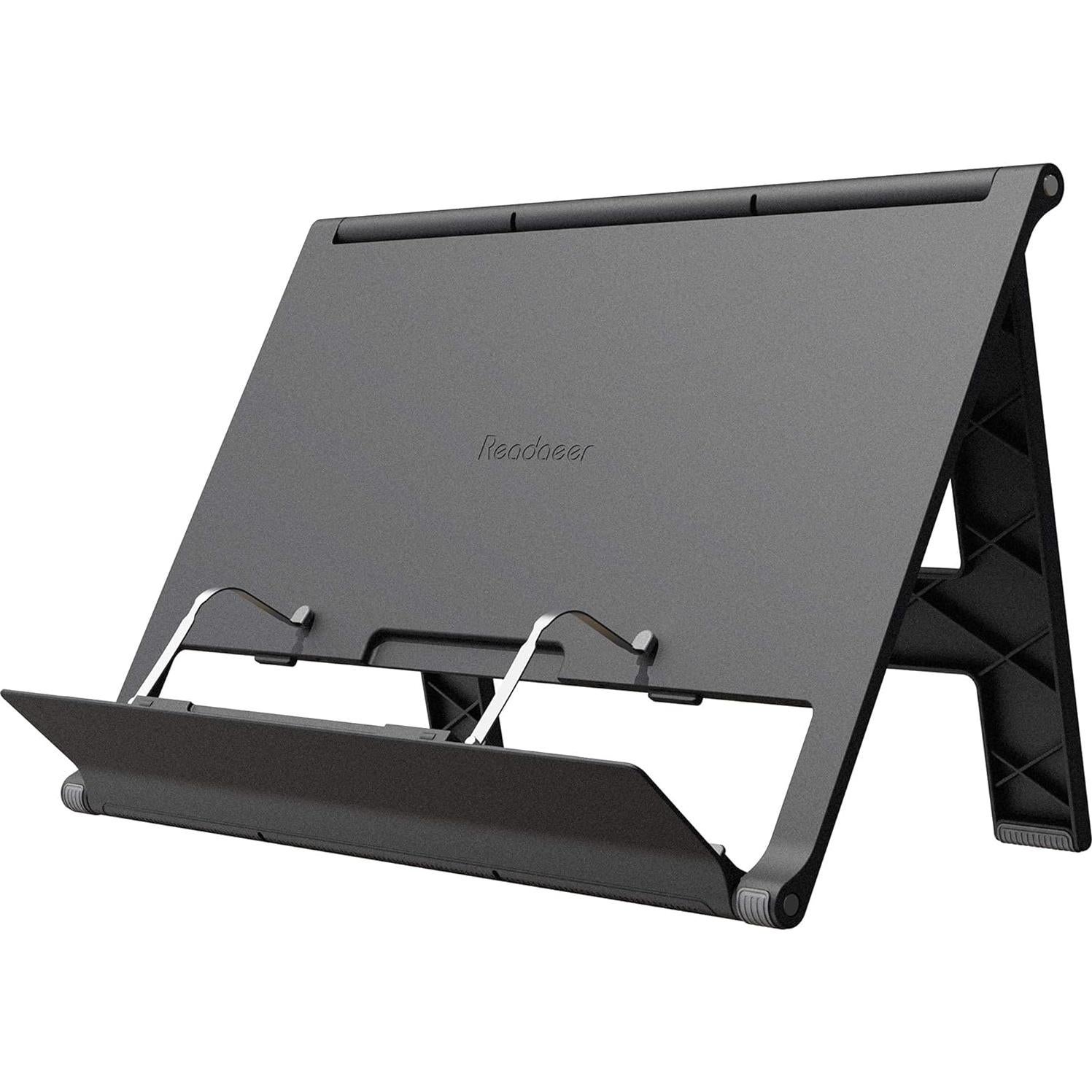 Soporte de Libro Ajustable Readaeer Negro para Libros Gruesos