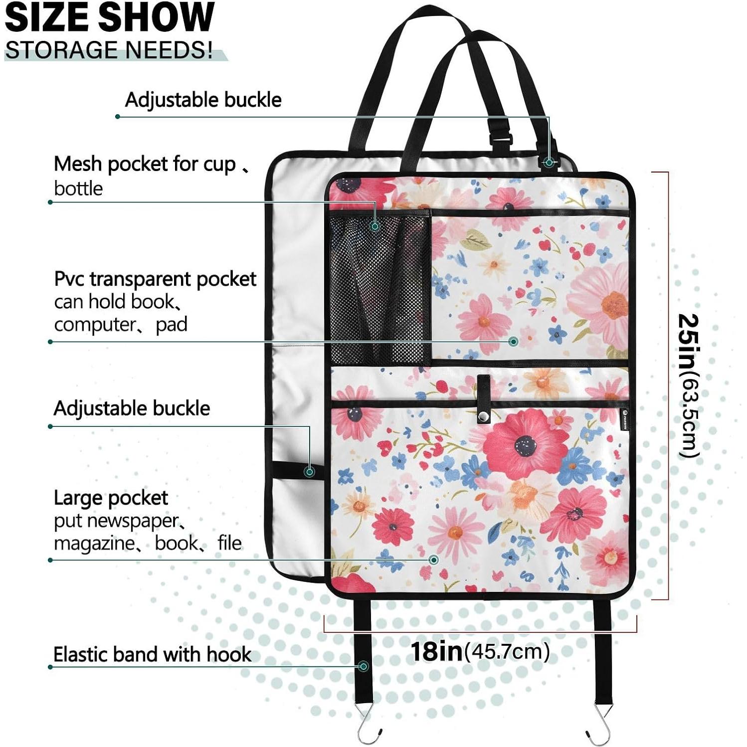 Organizador de Asiento Trasero JIPONI, Protector Antigolpes