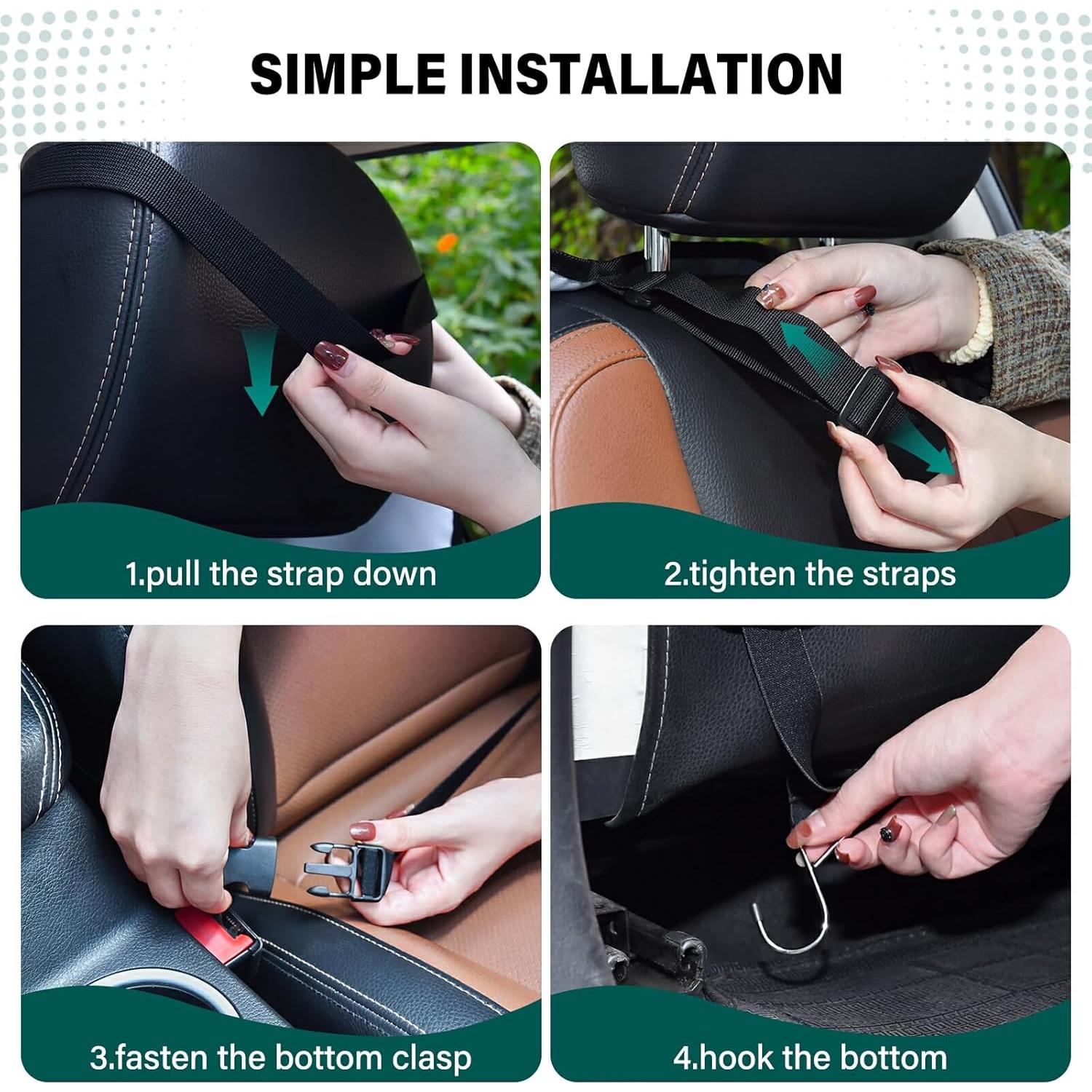 Organizador de Asiento Trasero JIPONI, Protector Antigolpes