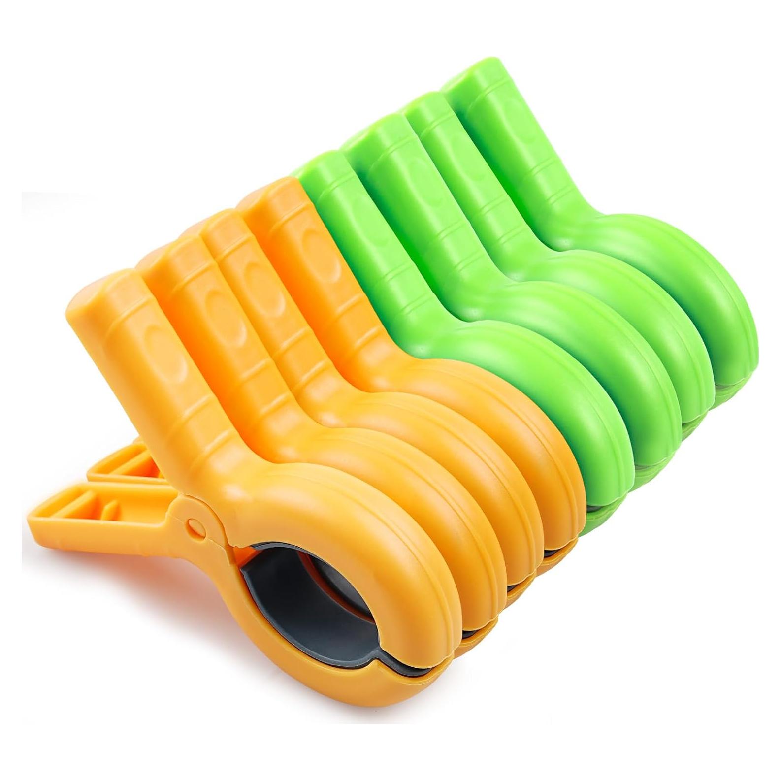 8 Clips para Toallas de Playa Dreecy - Verde y Naranja, 23.9 cm